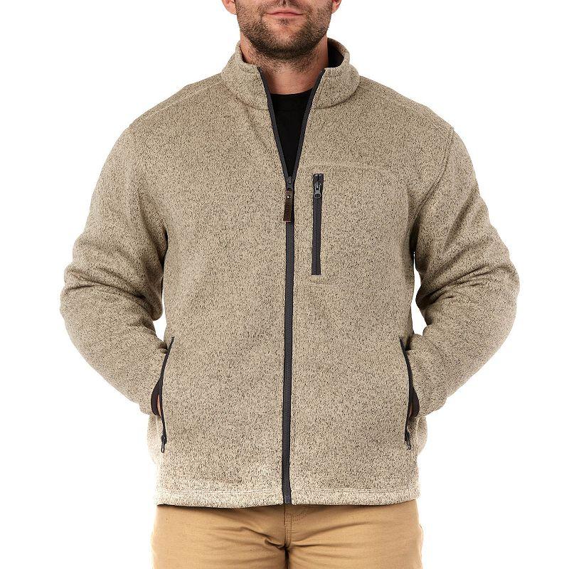 Men's Smith's Workwear Sherpa-Lined Sweater Fleece Jacket,  Product Image