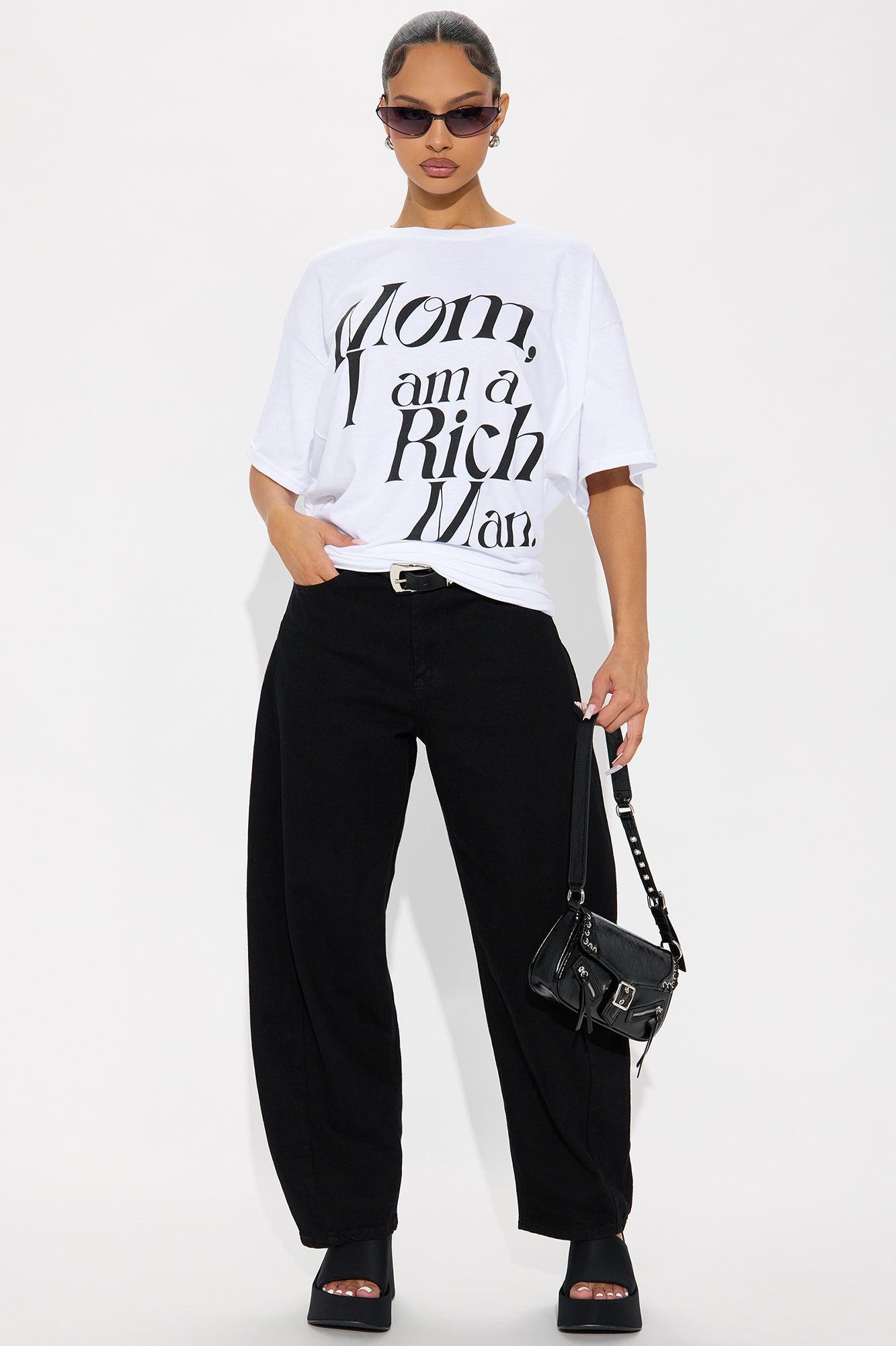 Cher Rich Man Washed Oversized Tee - White Product Image