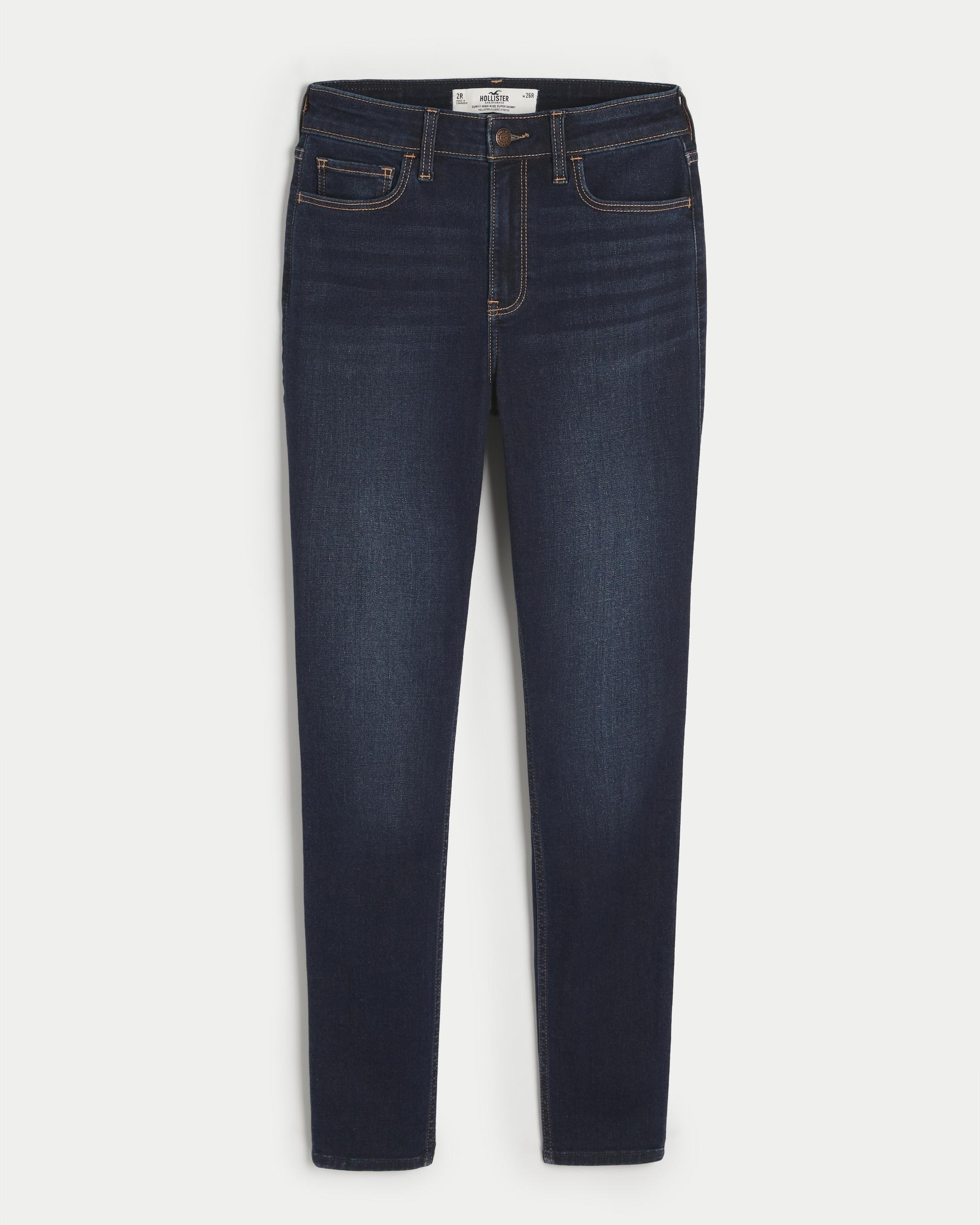 Curvy High-Rise Dark Wash Super Skinny Jeans Product Image