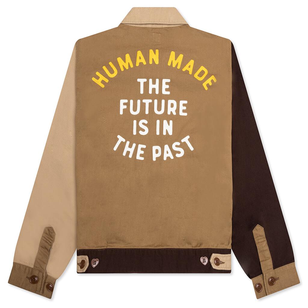 Zip-Up Work Jacket - Brown Male Product Image