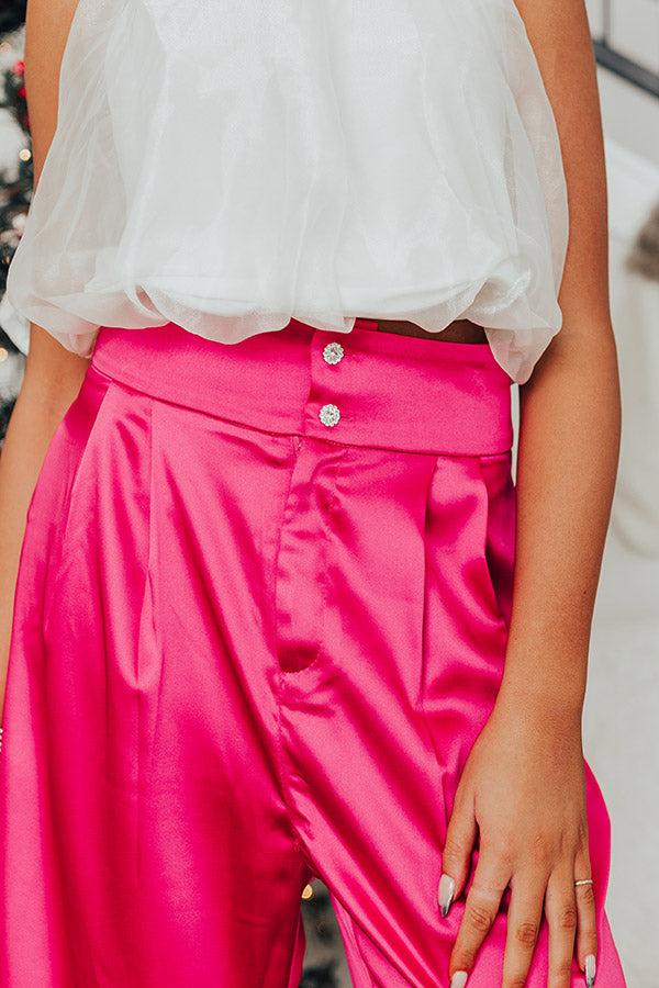 New York Groove High Waist Satin Pants Product Image