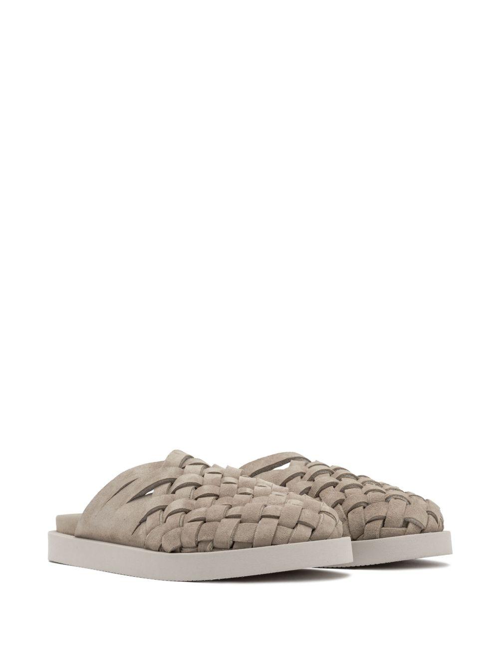 woven-design suede slippers Product Image