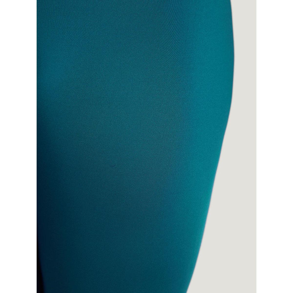 Plus Size Plain Skinny High Rise Cropped Leggings Women Aegean Casual High stretch Skinny High Rise Dailywear Leggings BloomChic 14-16/1X Product Image