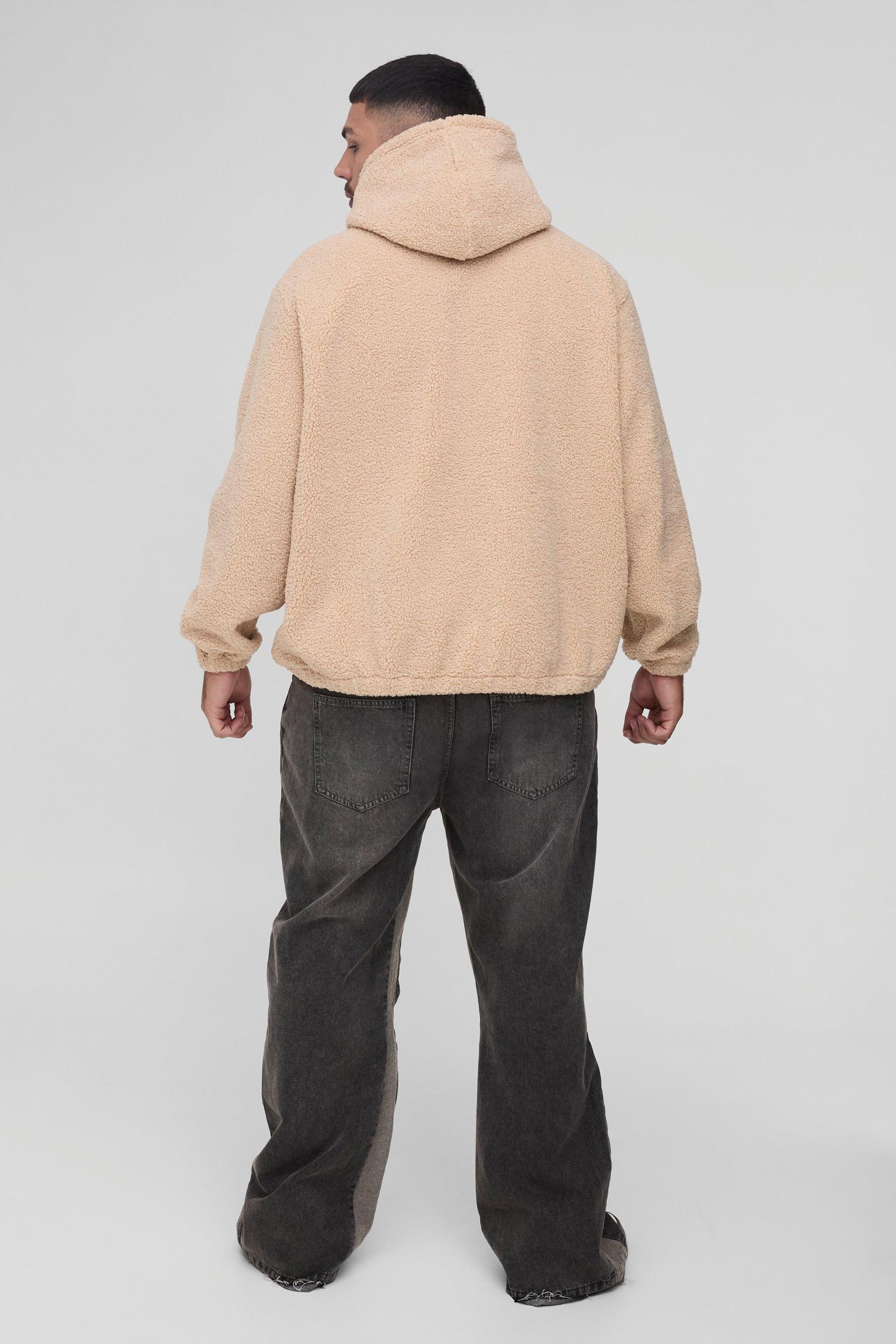 Plus Relaxed Rigid Flare Knee Rip Jeans | boohooMAN USA Product Image