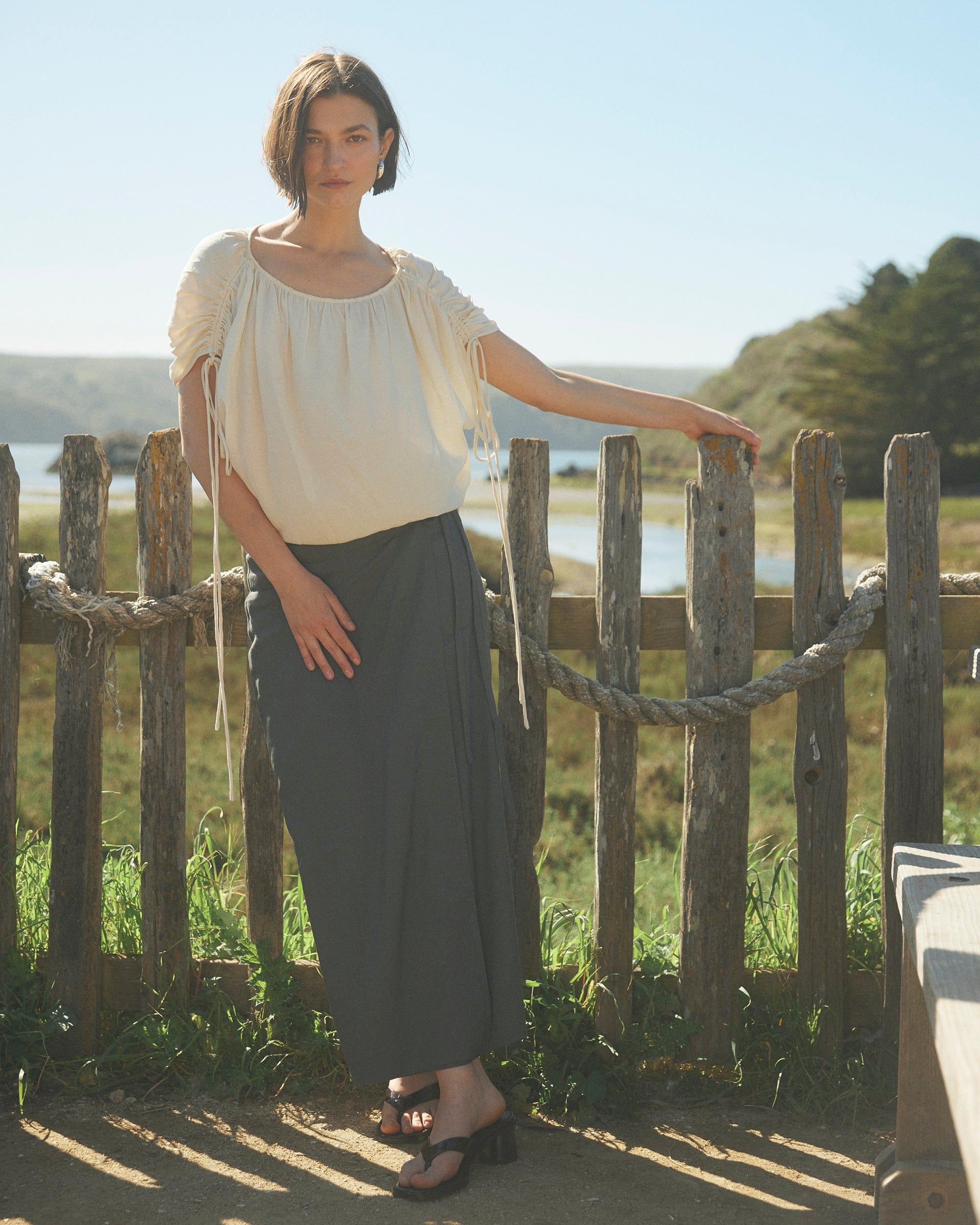 Ellie Linen Maxi Wrap Skirt Product Image