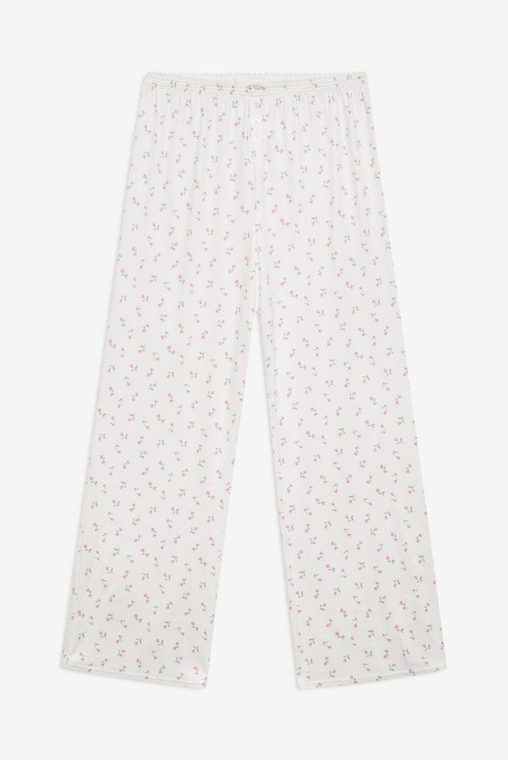 Elliana Wide Leg Pant — White Product Image