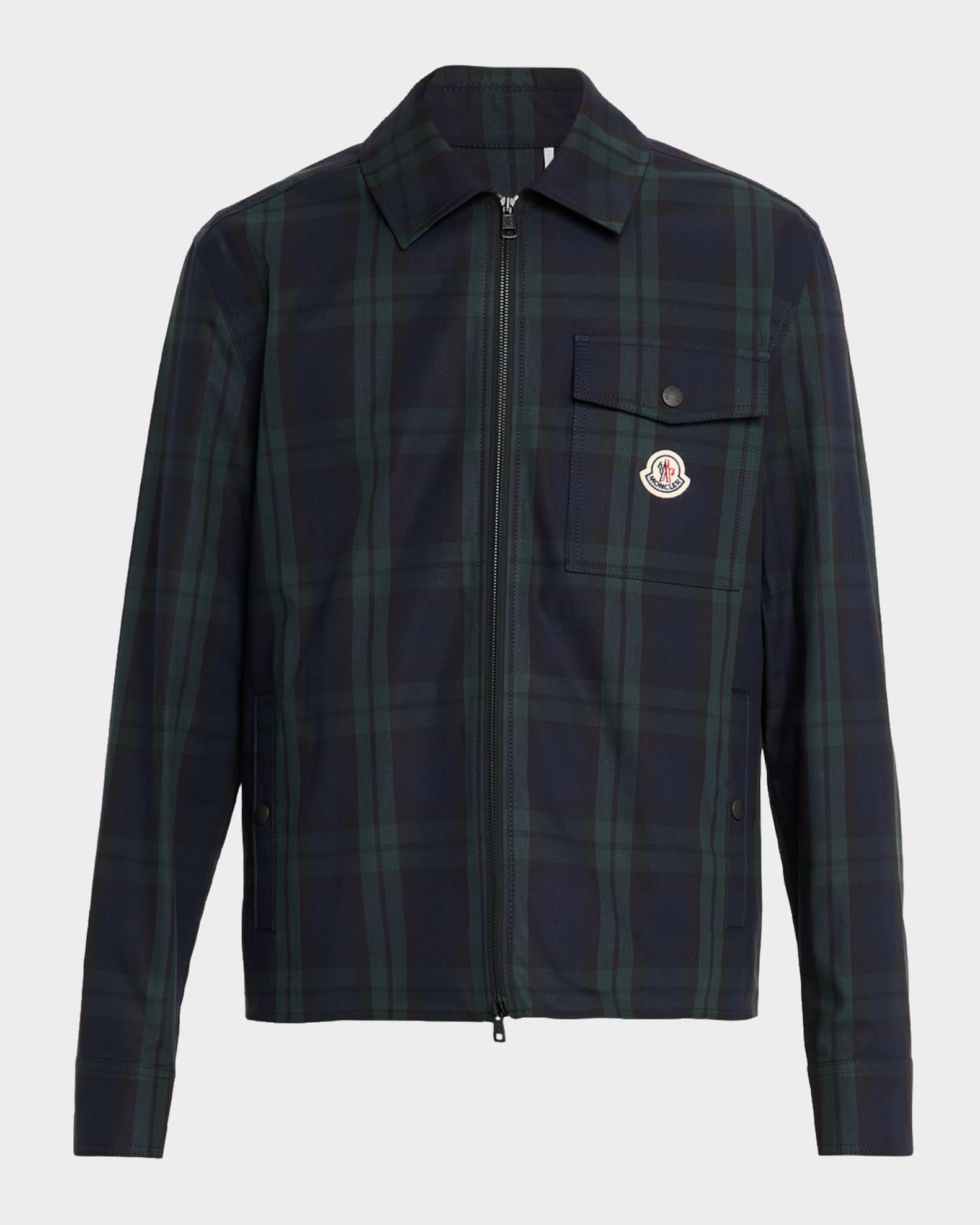 Men's Plaid Full-Zip Shirt Jacket Product Image