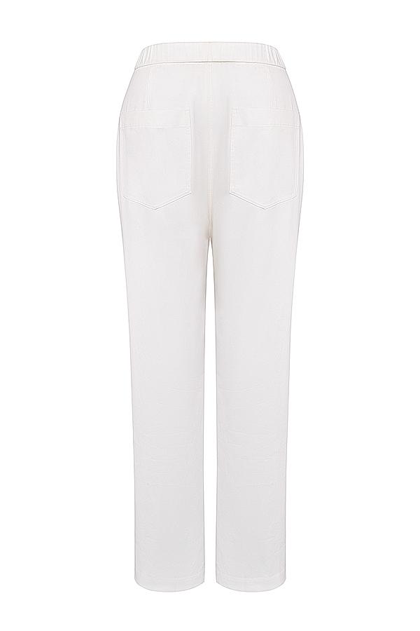 Luna  white cargo trousers Product Image