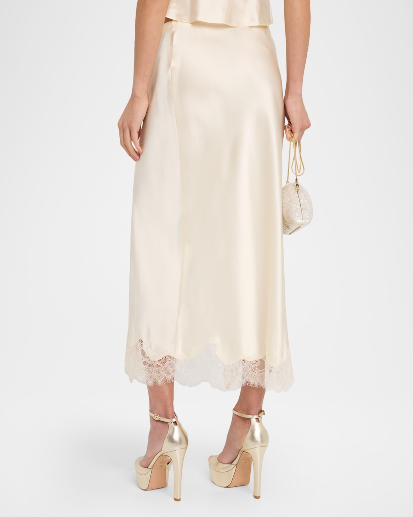 Calder Silk-Blend Maxi Slip Skirt Product Image