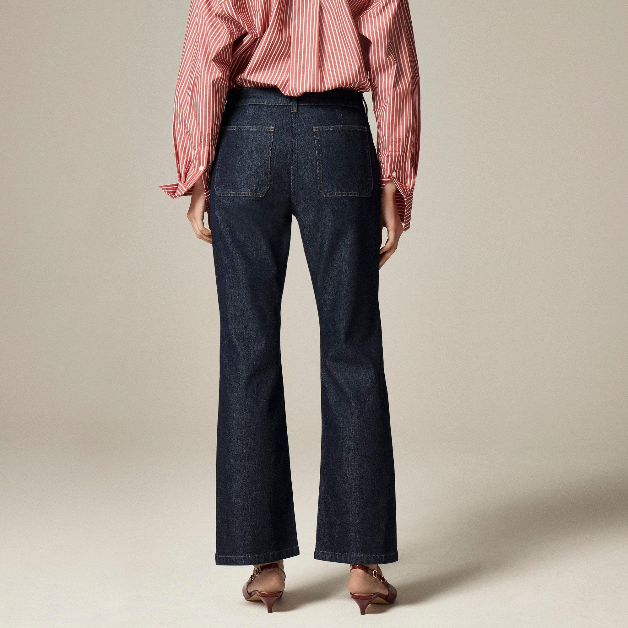 High-rise kickout jean with sailor pockets Product Image