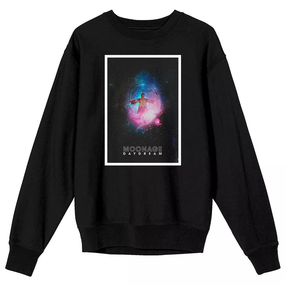Men's David Bowie Moonage Daydream Long Sleeve Graphic Pullover,  Product Image