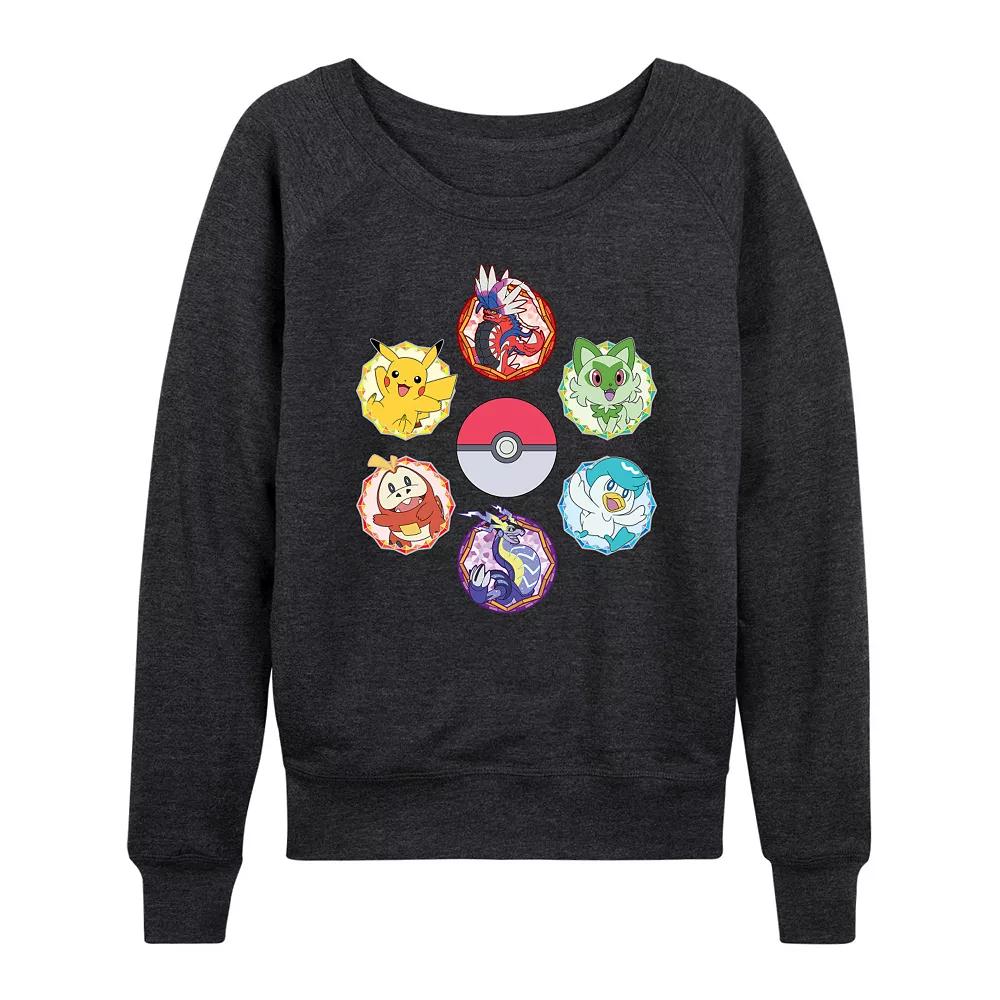 Women's Pokemon Sparkle Badges French Terry Long Sleeve Tee,  Product Image
