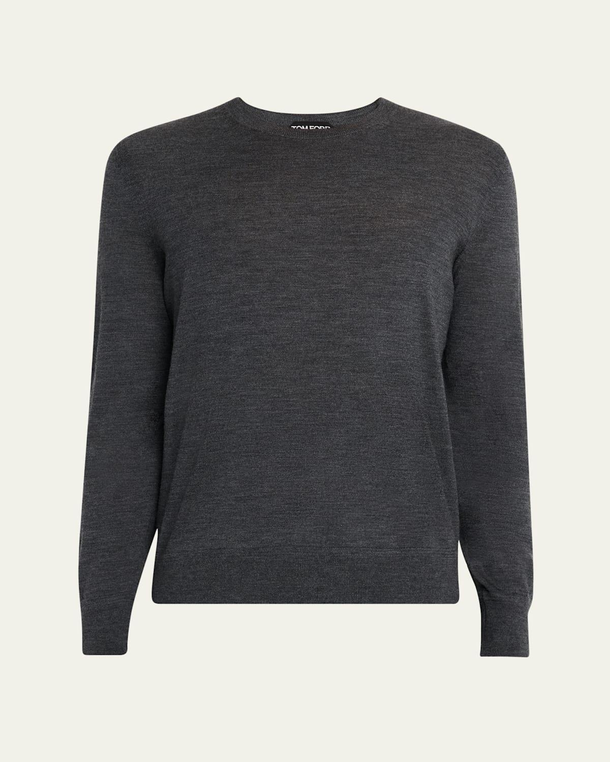 Mens Fine Gauge Wool Crewneck Sweater Product Image