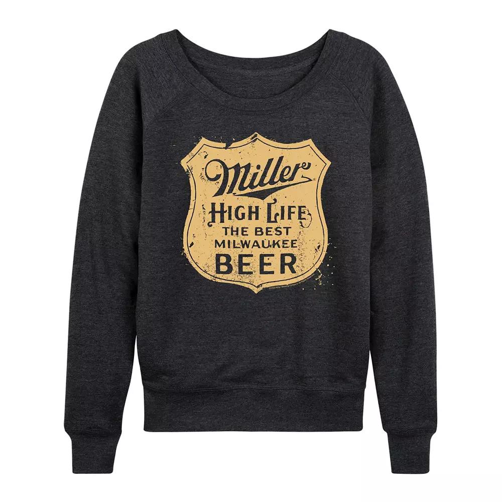 Women's Miller High Life Vintage Crest Lightweight French Terry Sweatshirt,  Product Image