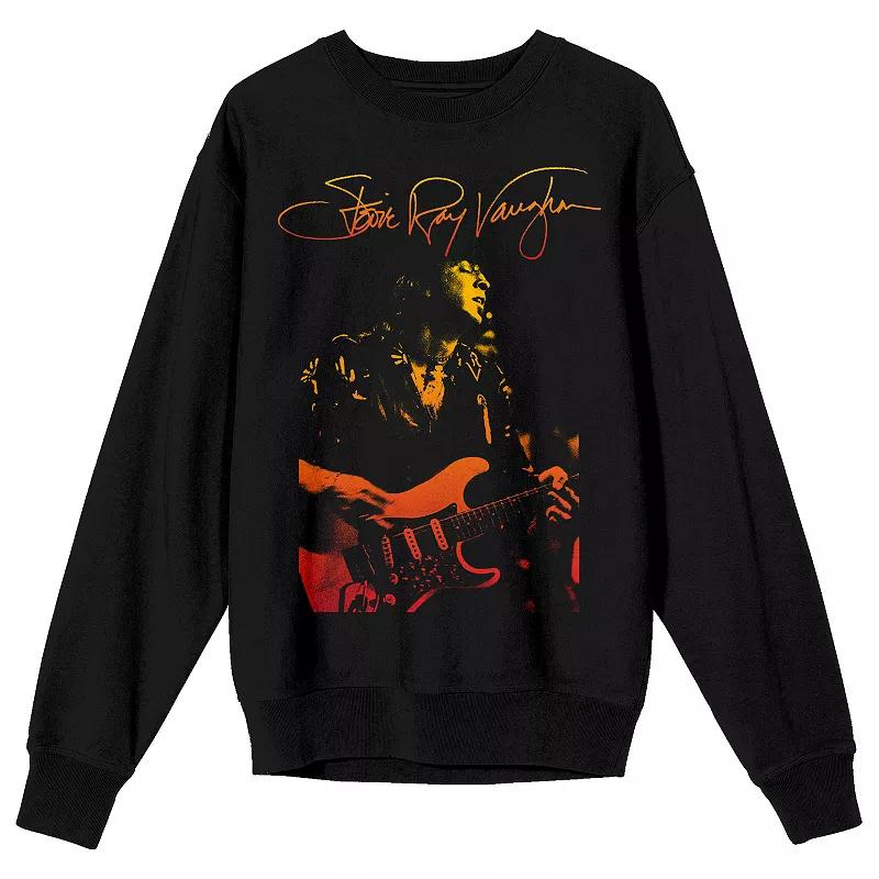 Men's Stevie Ray Vaughan Playing Guitar Long Sleeve Graphic Tee,  Product Image