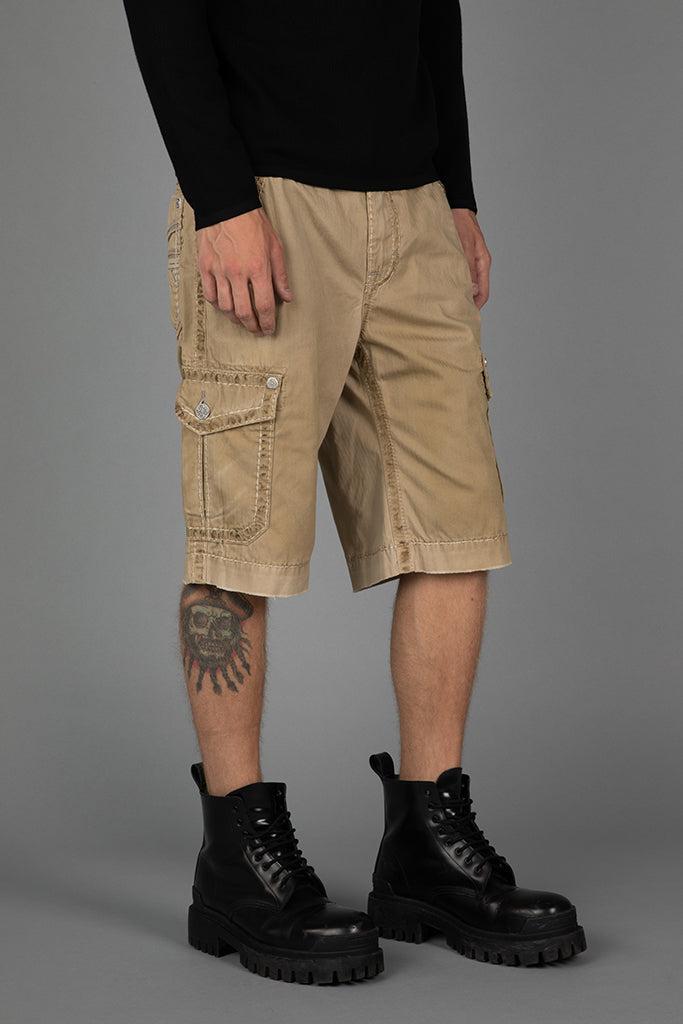 Khaki Cargo Shorts Male Product Image