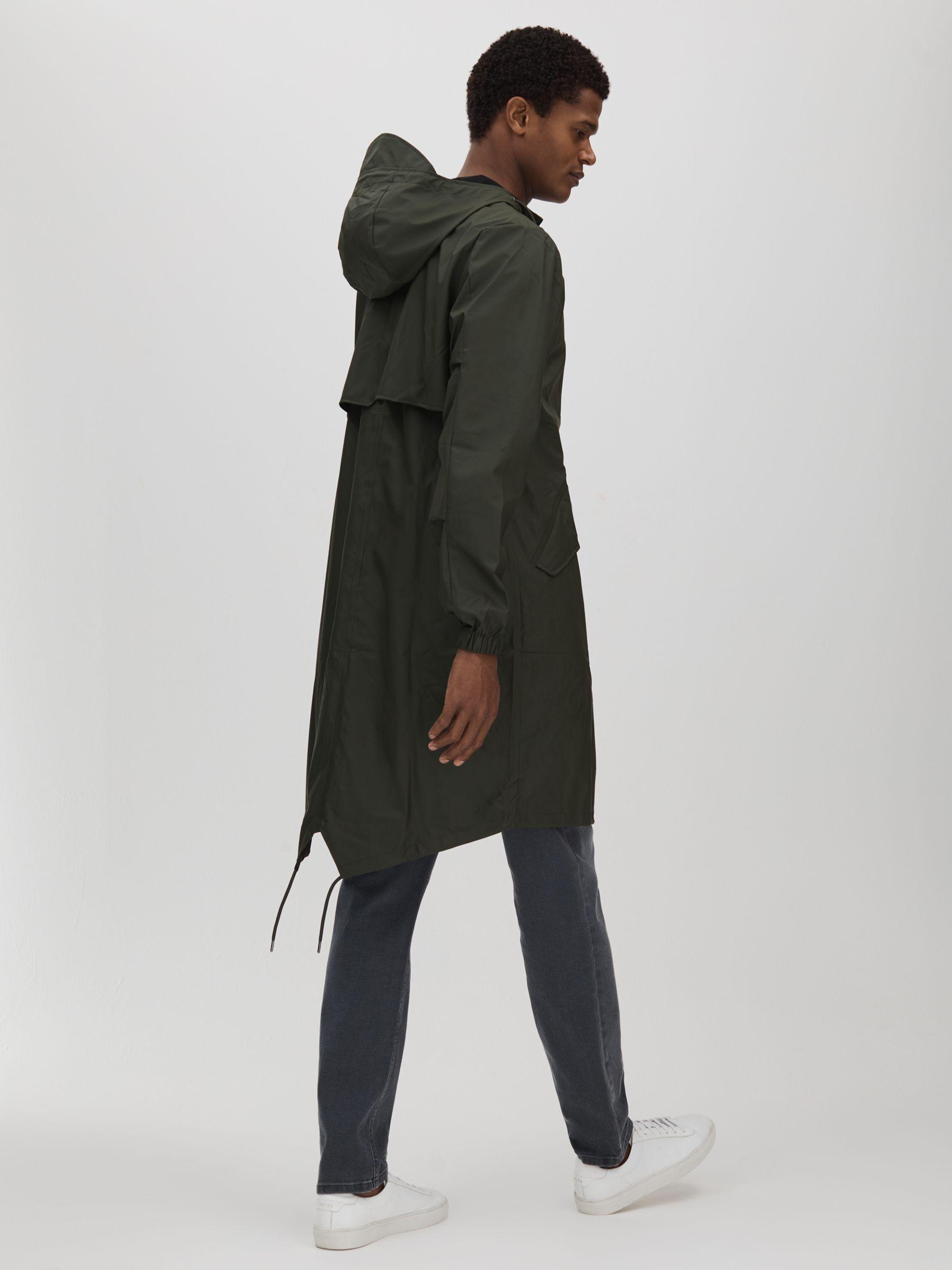 Rains Fishtail Parka in Dark Green Product Image