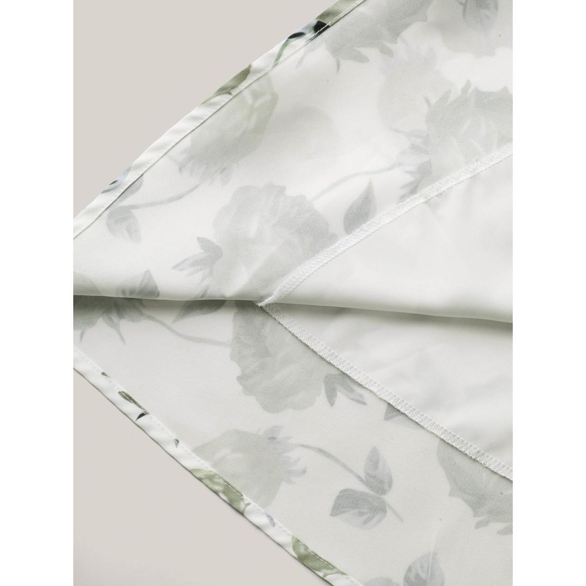 Plus Size Breezy Floral Print Belted Midi Dress Sage Women Overlap Collar Short sleeve Curvy BloomChic 10/M Product Image