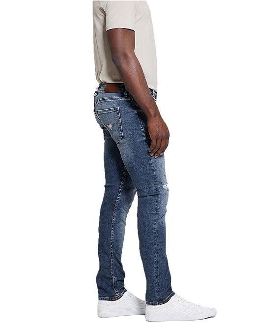 Guess Finnley Distressed Straight Leg Jeans Product Image