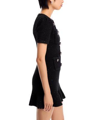 Sequin Tweed Mini Dress Product Image