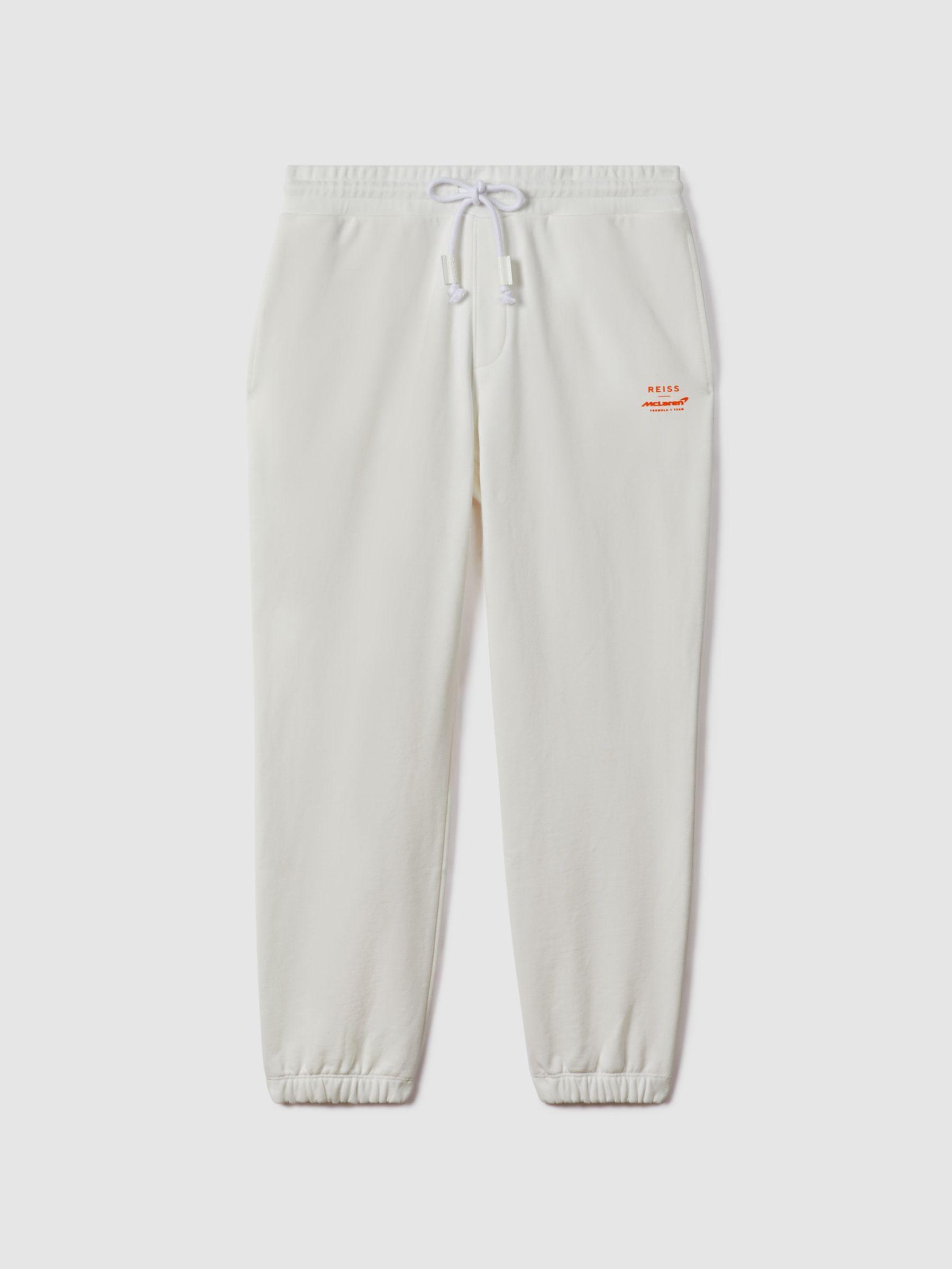 Drawstring Joggers in White Product Image