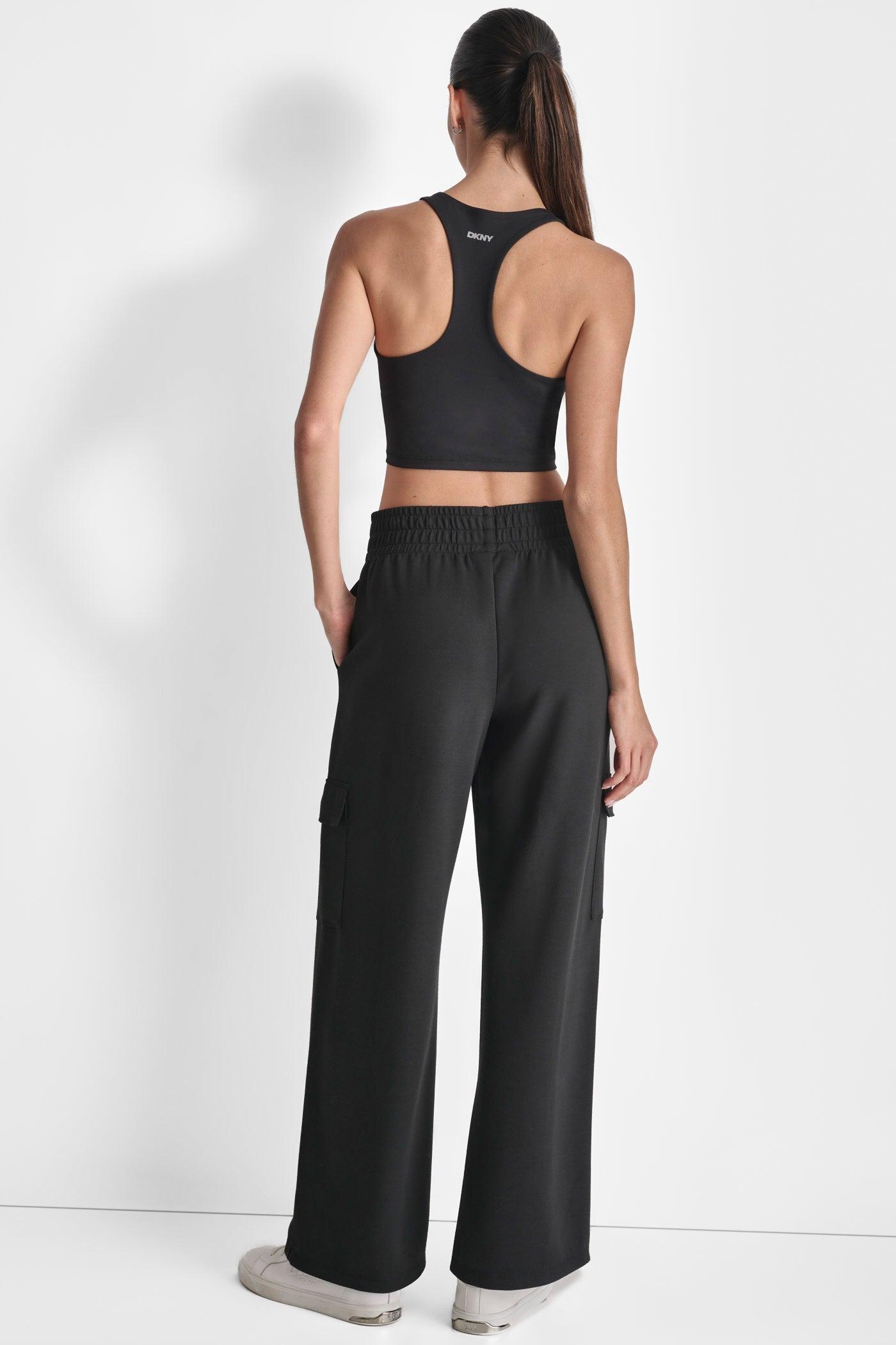 HIGH RISE SEAMED WIDE LEG CARGO SWEATPANT Product Image