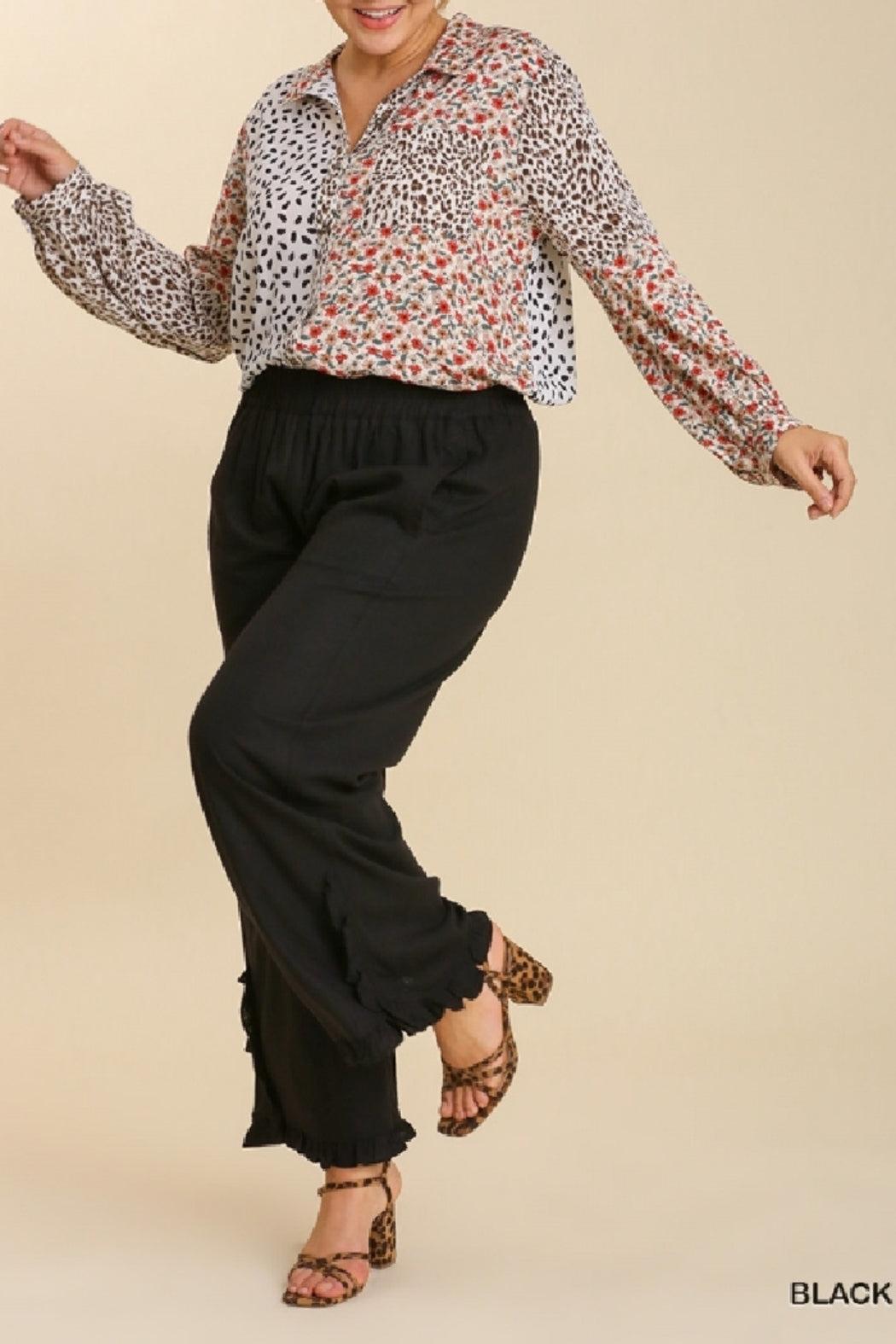 Ruffle Hem Pant Curvy Product Image