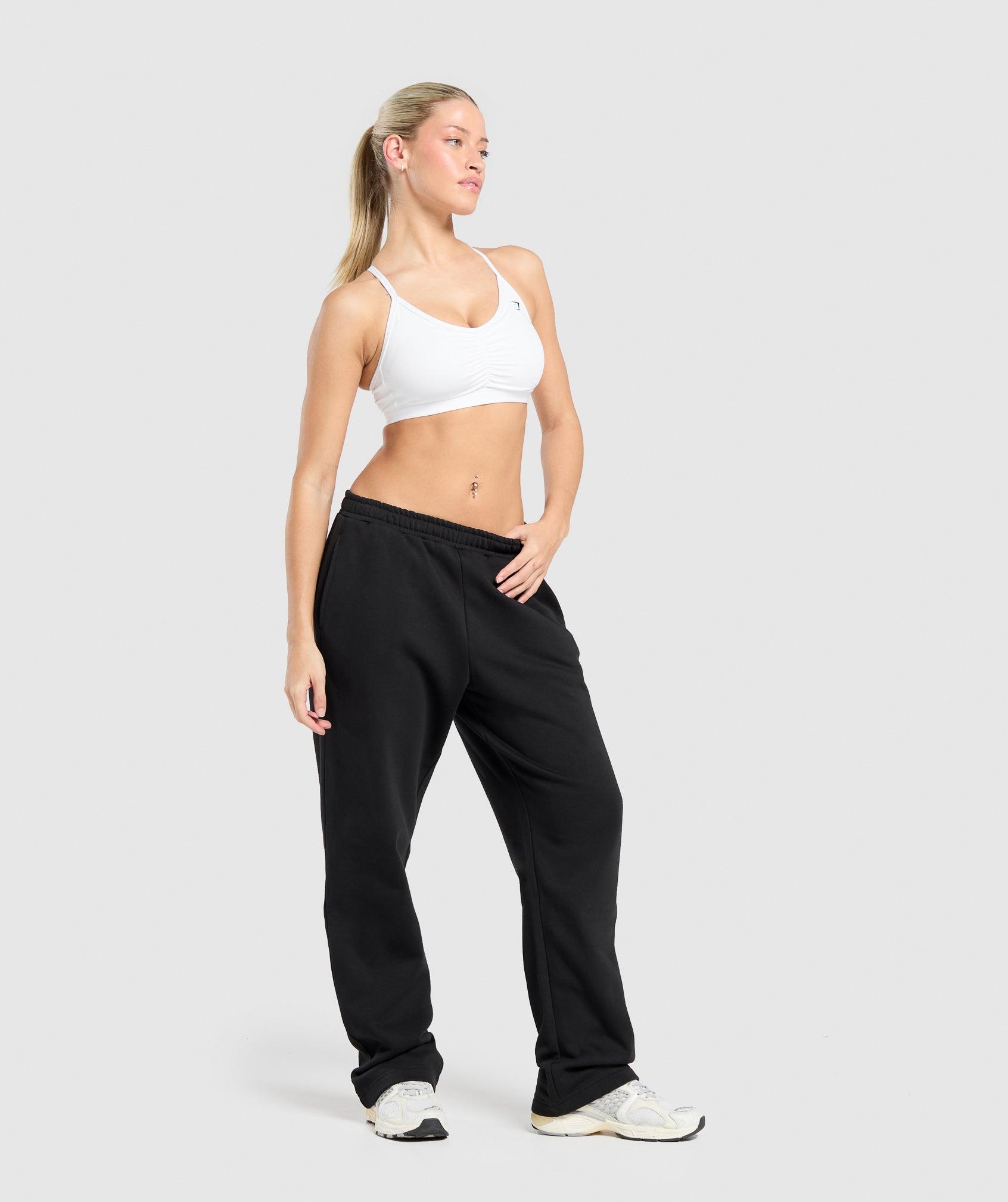Gymshark Training Fleece Straight Leg Joggers - Black Female Product Image