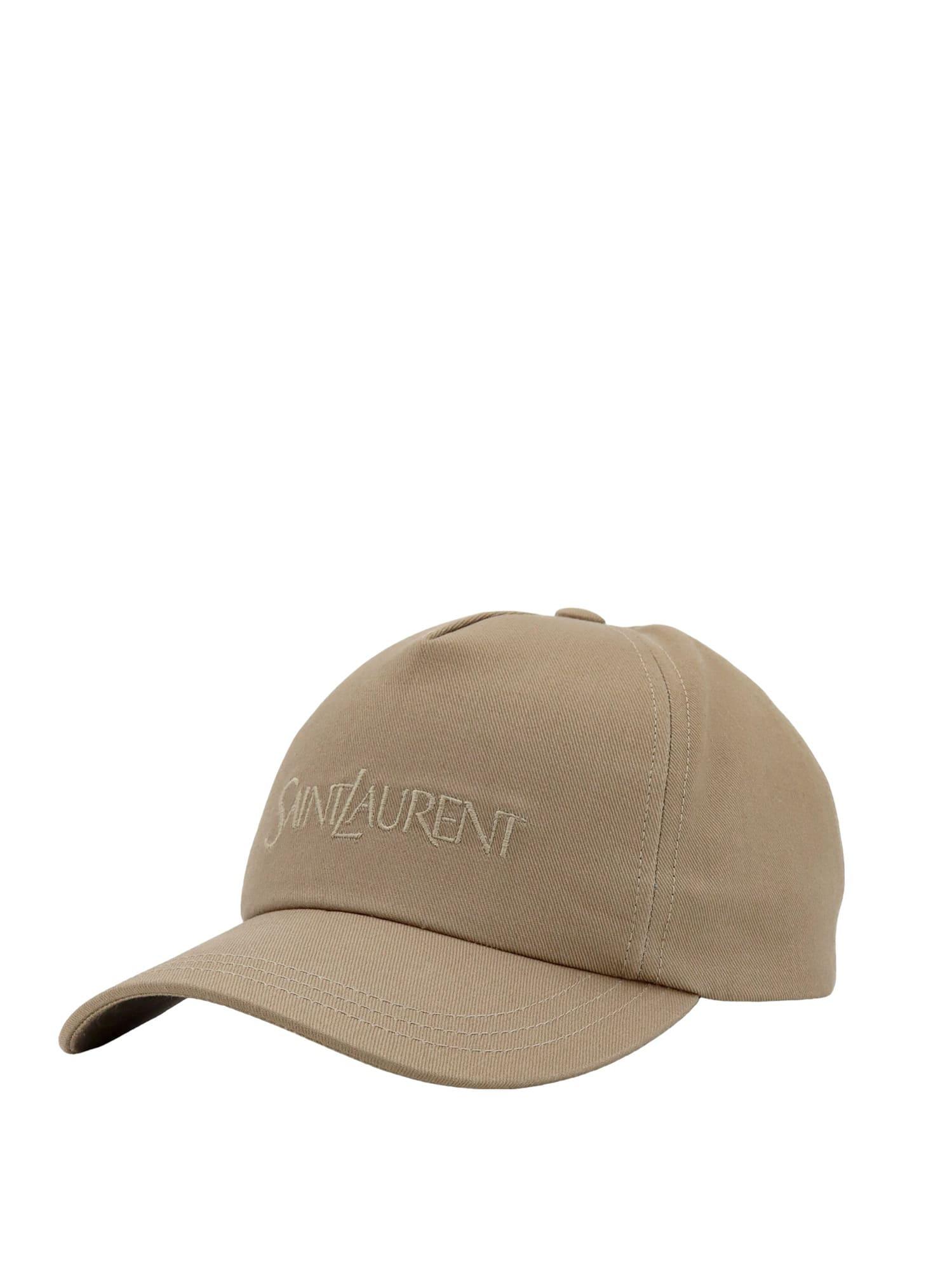 SAINT LAURENT Cotton And Linen Baseball Cap Men In Multicolor Product Image