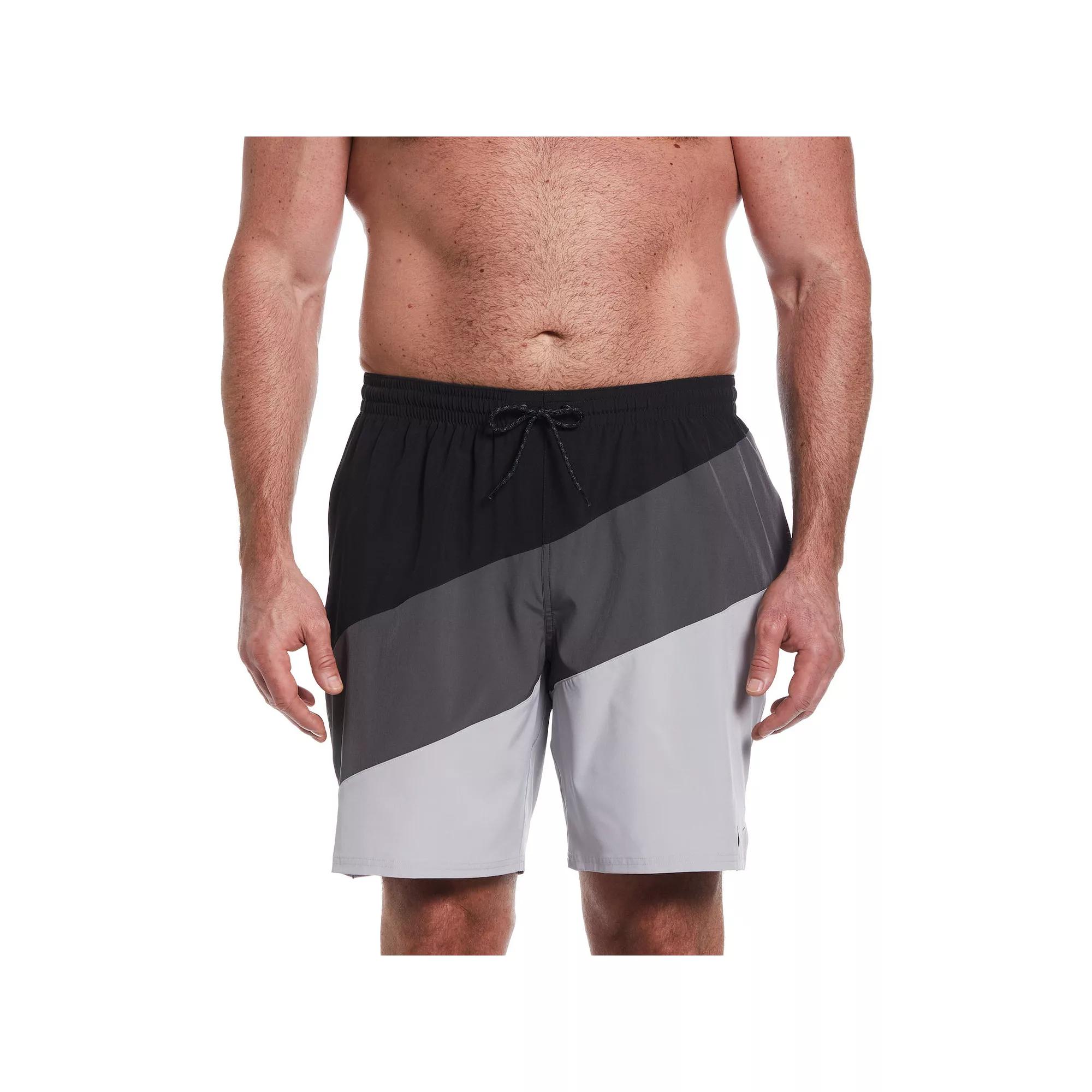 Big & Tall Nike 9-in. Color Surge Volley Swim Trunks, Men's, Size: XL Tall, Black Gray Product Image