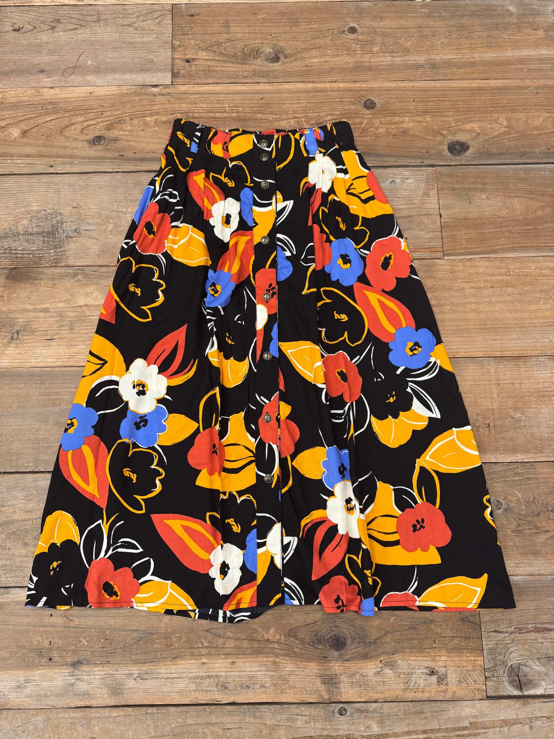 Trices Skirt in Abstract Floral Product Image