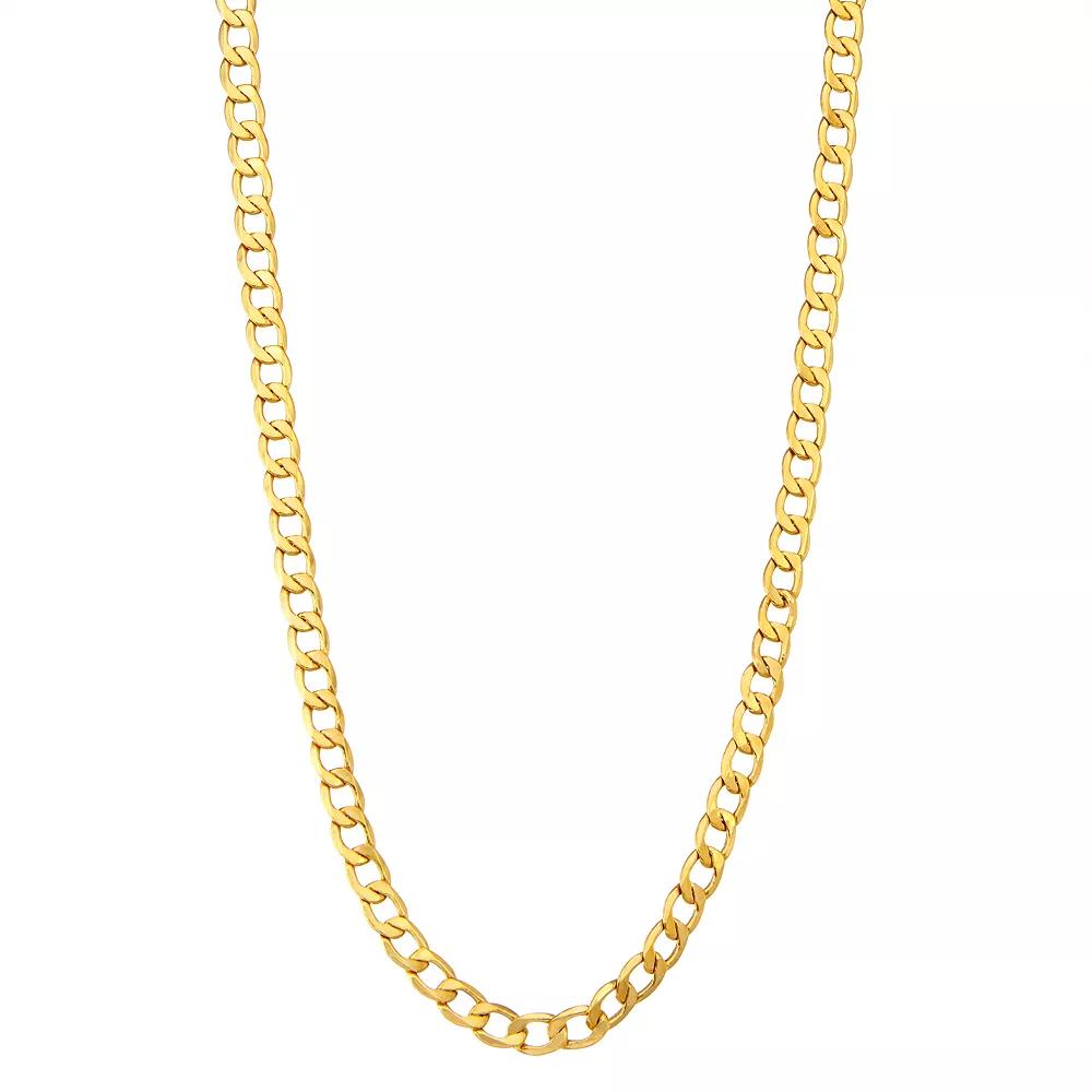 Jordan Blue Men's 14k Gold Cuban Curb Chain, Size: 20", White Product Image