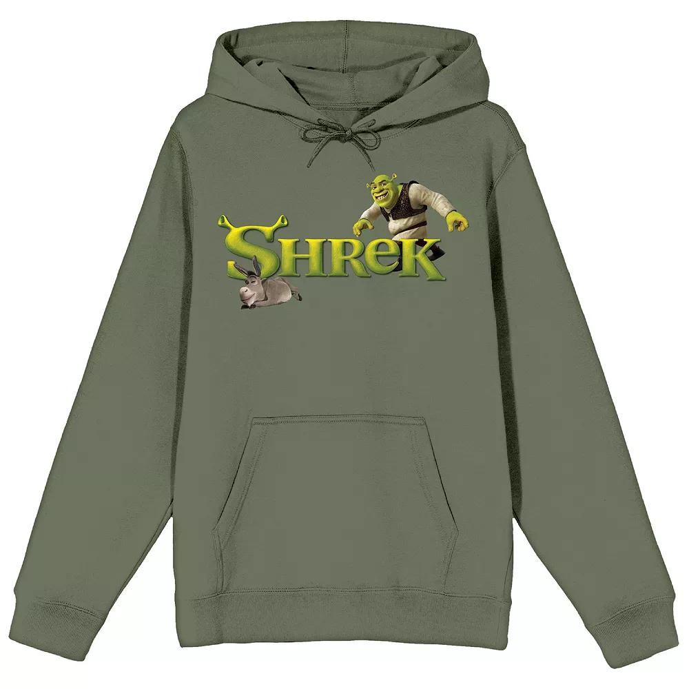 Men's Shrek Donkey & Shrek Hoodie, Size: Small, Green Product Image