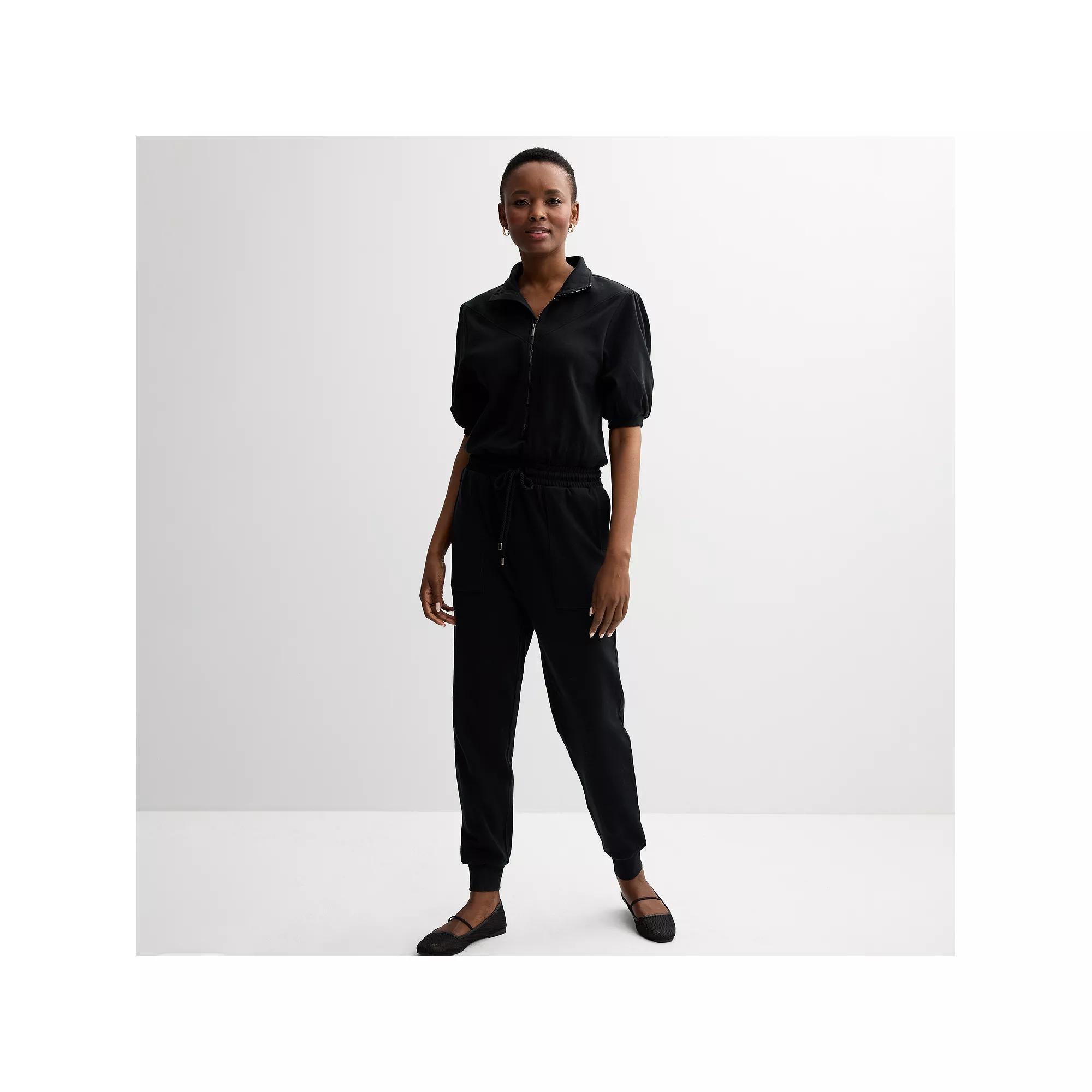 Women's Grey State Knit Jumpsuit, Size: Medium, Deep Black Product Image