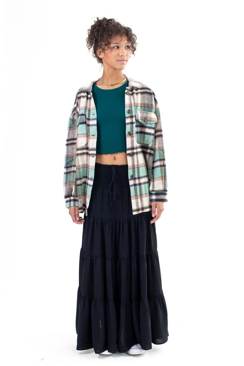 Plaid Green Shacket Product Image