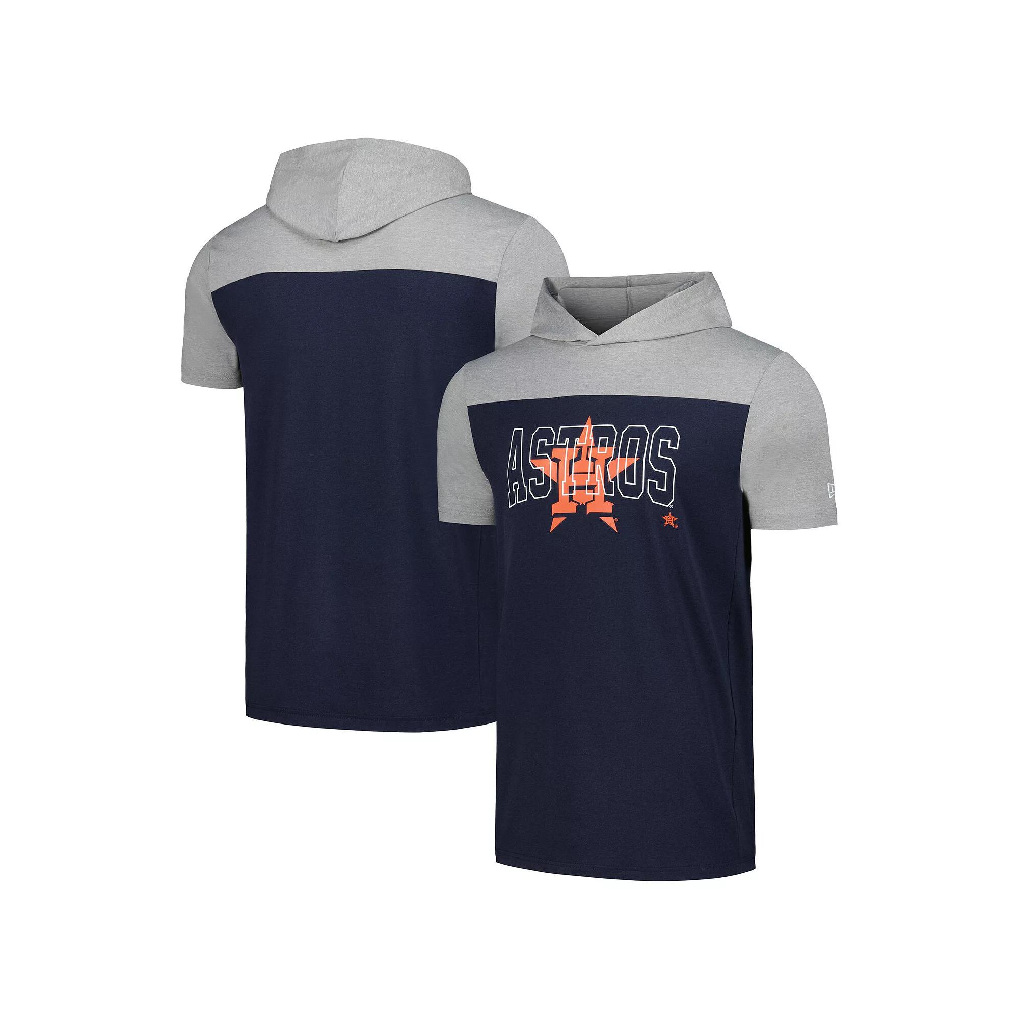 Men's New Era Navy Houston Astros Active Brushed Hoodie T-Shirt, Size: Medium, Blue Product Image