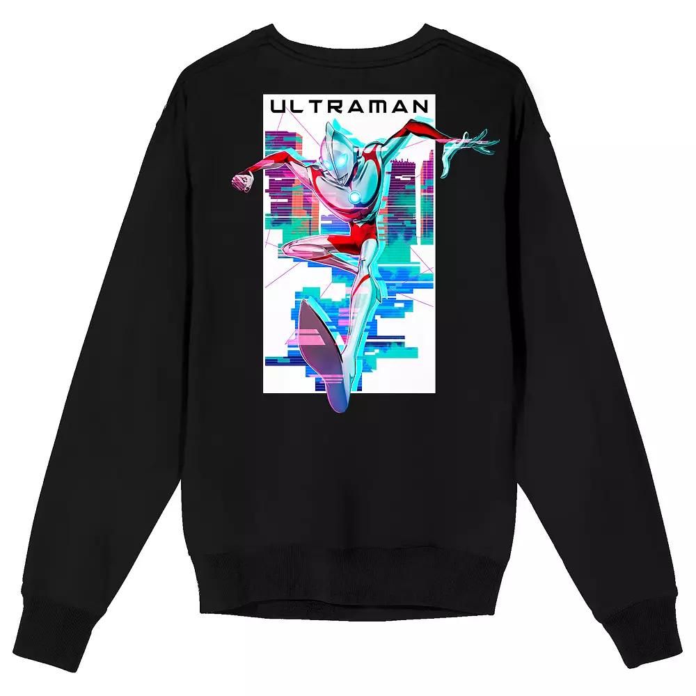 Men's Ultraman Rising Neon Glitch Graphic Tee,  Product Image