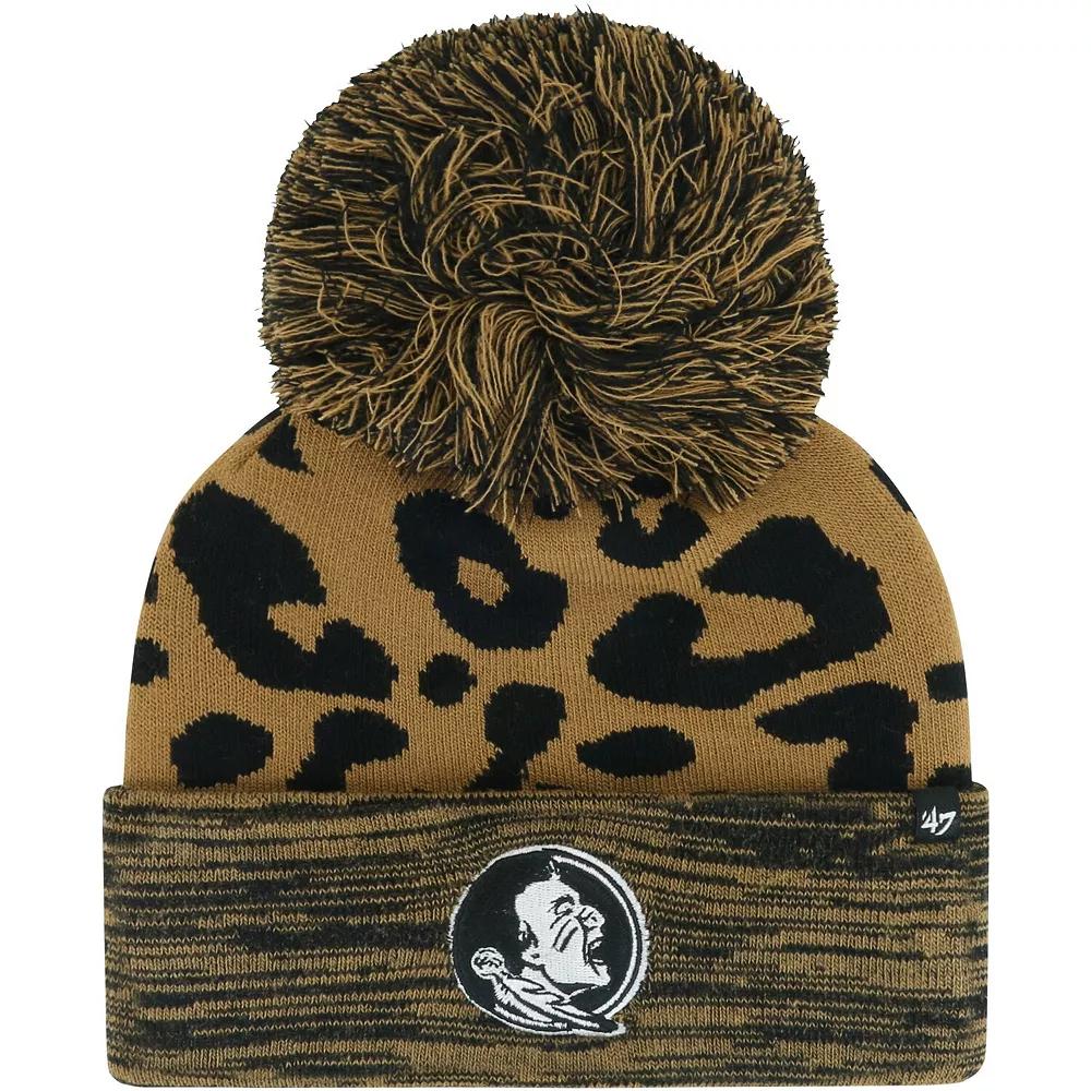 Women's '47  Brown Florida State Seminoles Rosette Cuffed Knit Hat with Pom Product Image