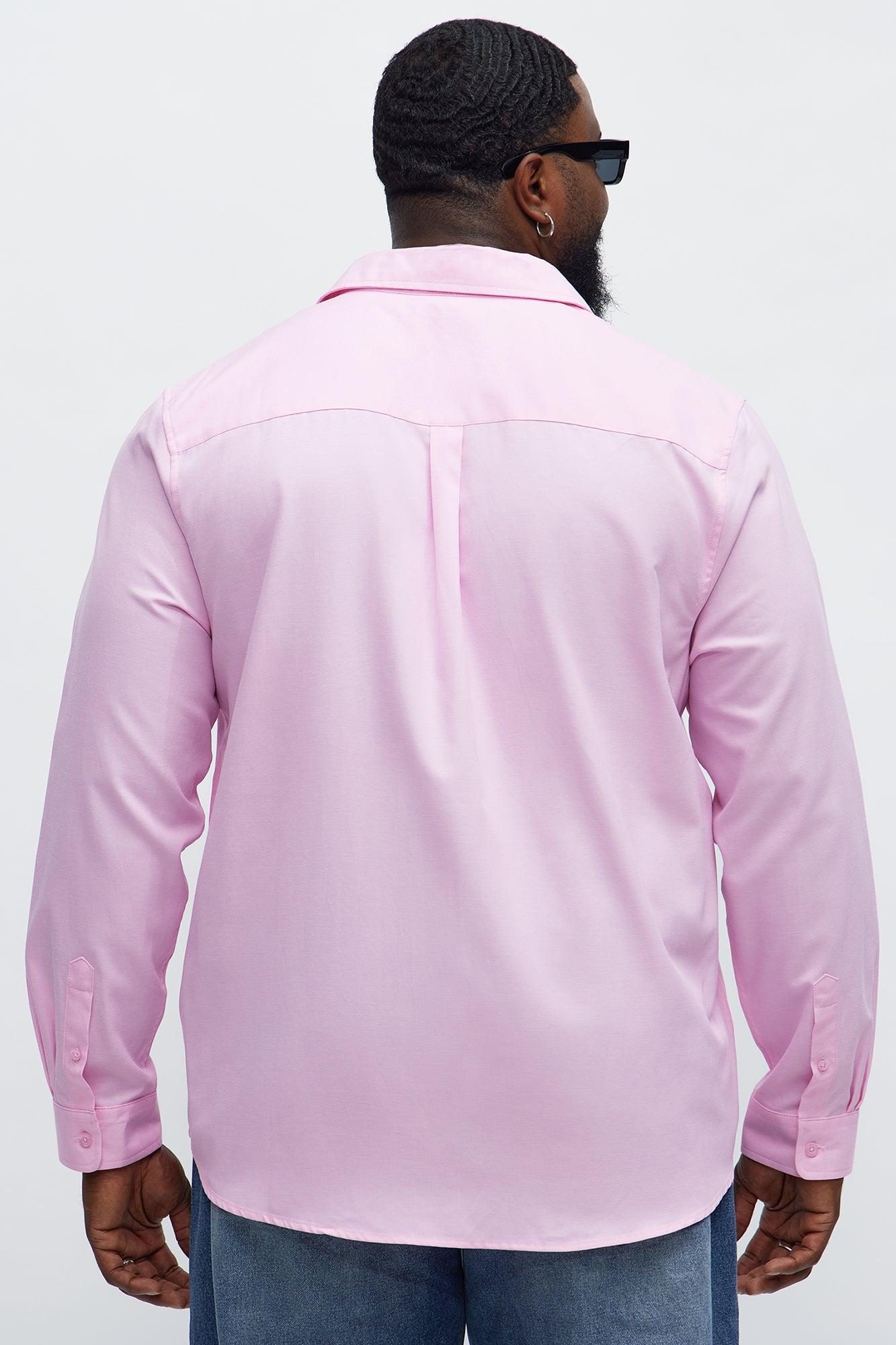 Oxford Long Sleeve Shirt - Pink Male Product Image