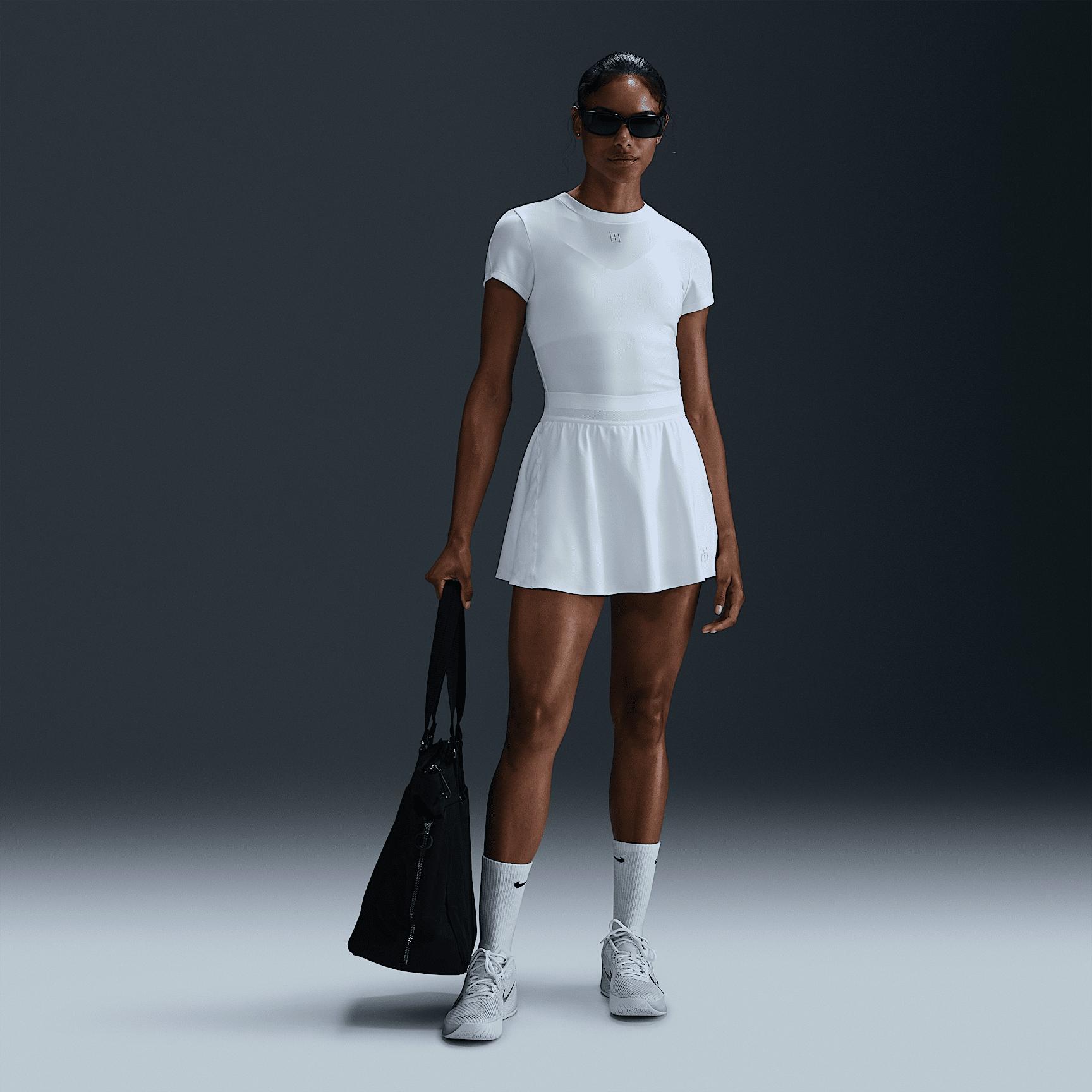 Nike Womens Court Advantage Dri-FIT Short-Sleeve Tennis Top | HQ2994-100 Product Image