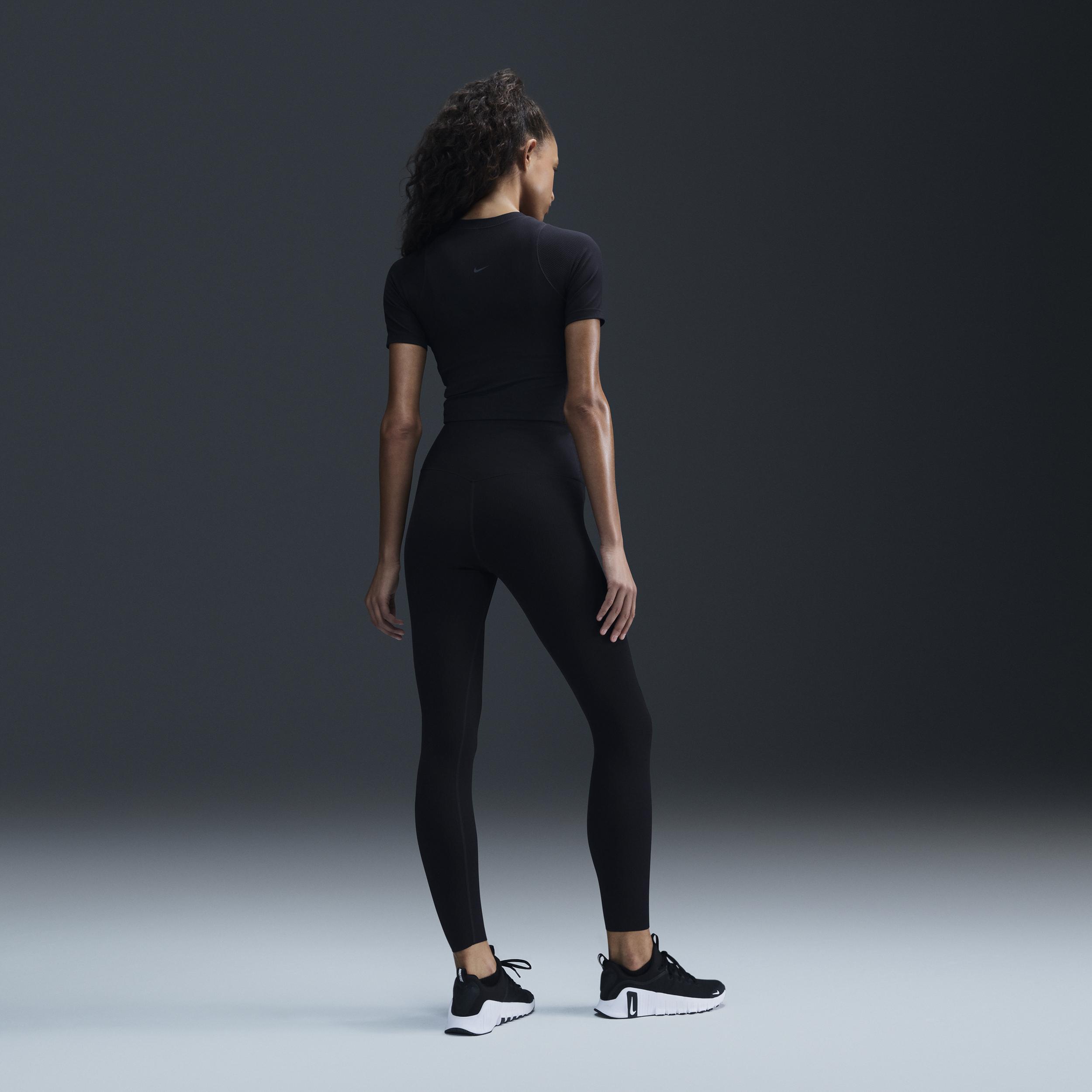 Nike Womens Zenvy Rib High-Waisted 7/8 Leggings | HF1443-010 Product Image