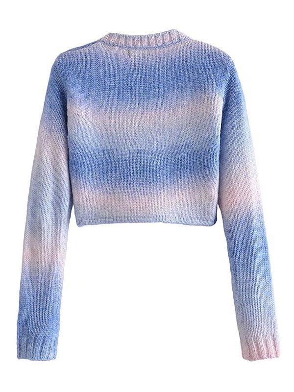 Cropped Twist Tie Dye Sweater Product Image