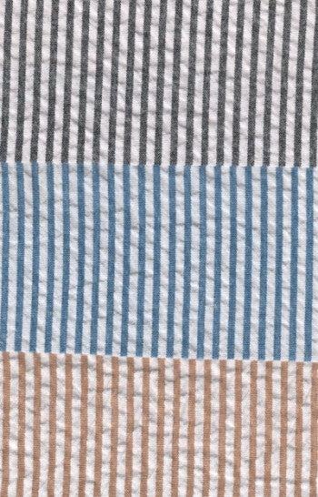 Modern Fit Summer 2 Piece 2 Button Suit Striped Seersucker in Tan Product Image