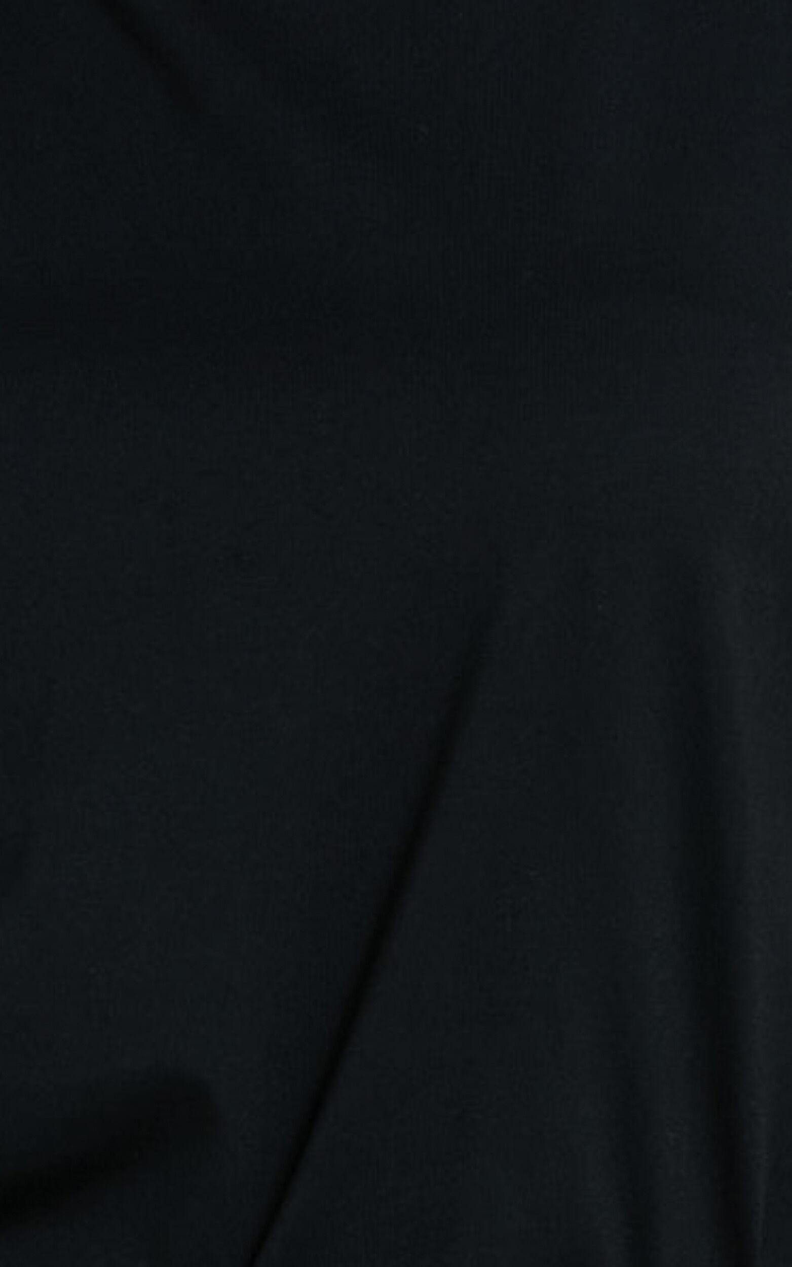 Gia Tee - High Neck Tshirt in Washed Black Product Image