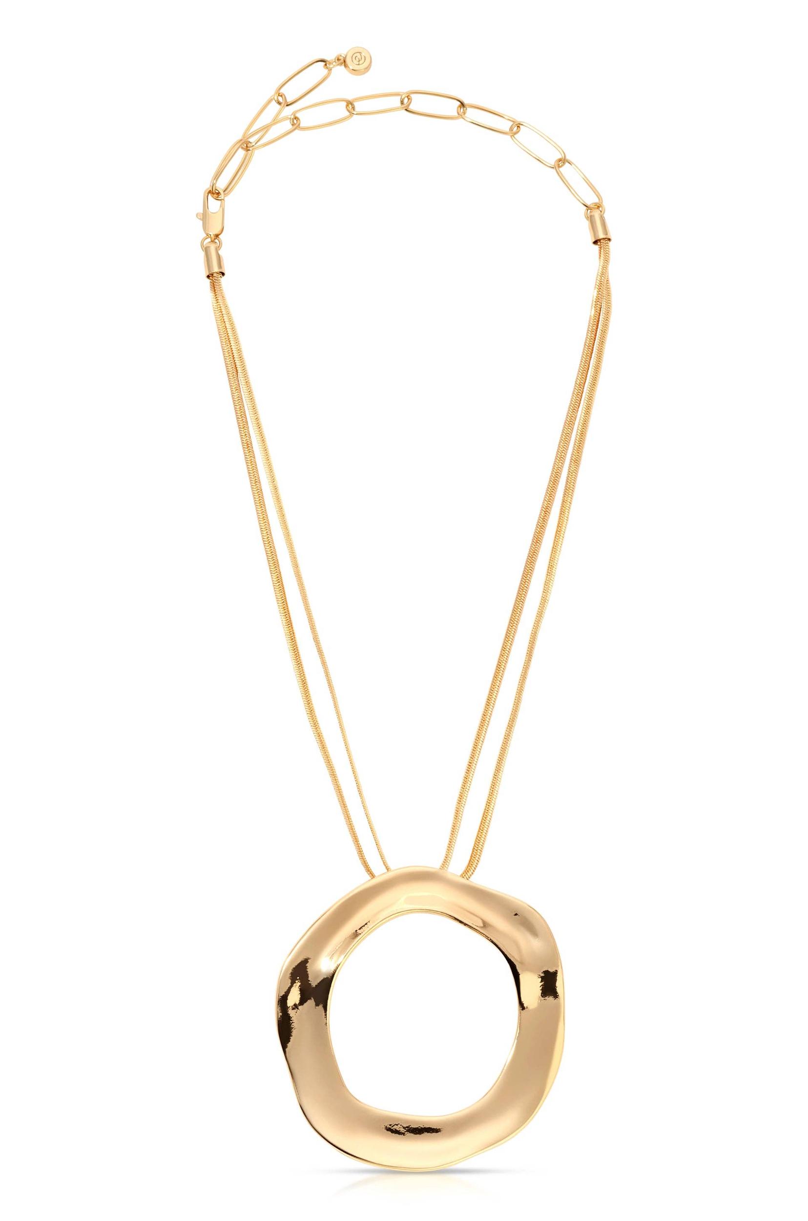Open Circle Statement Necklace Product Image