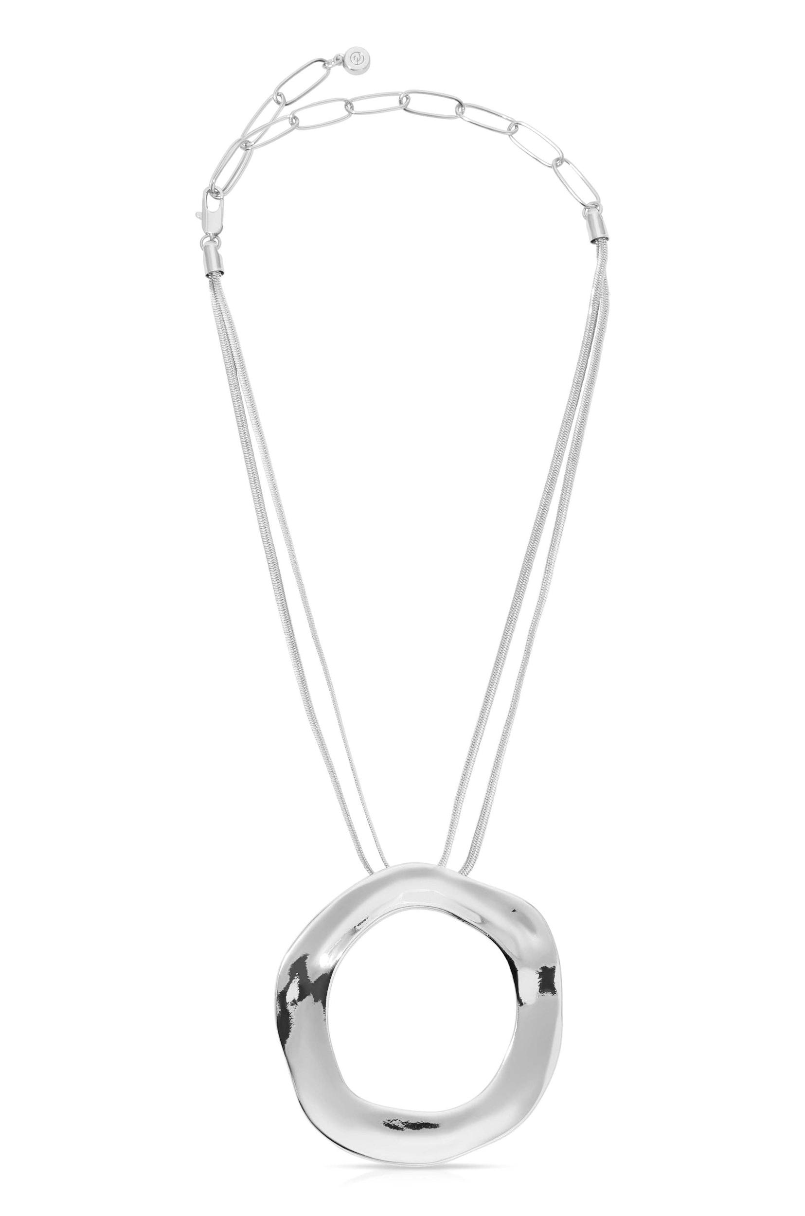 Open Circle Statement Necklace Product Image