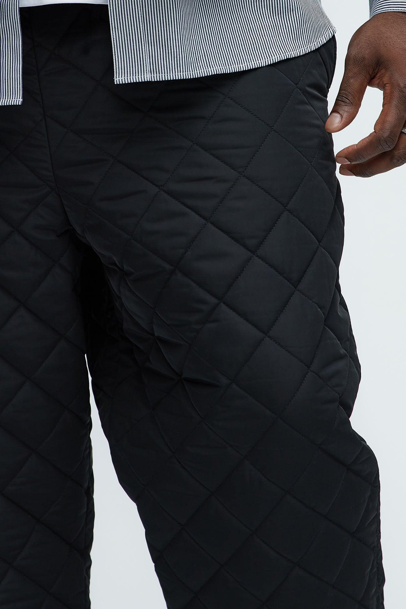 Deebo Straight Quilted Pants - Black Product Image