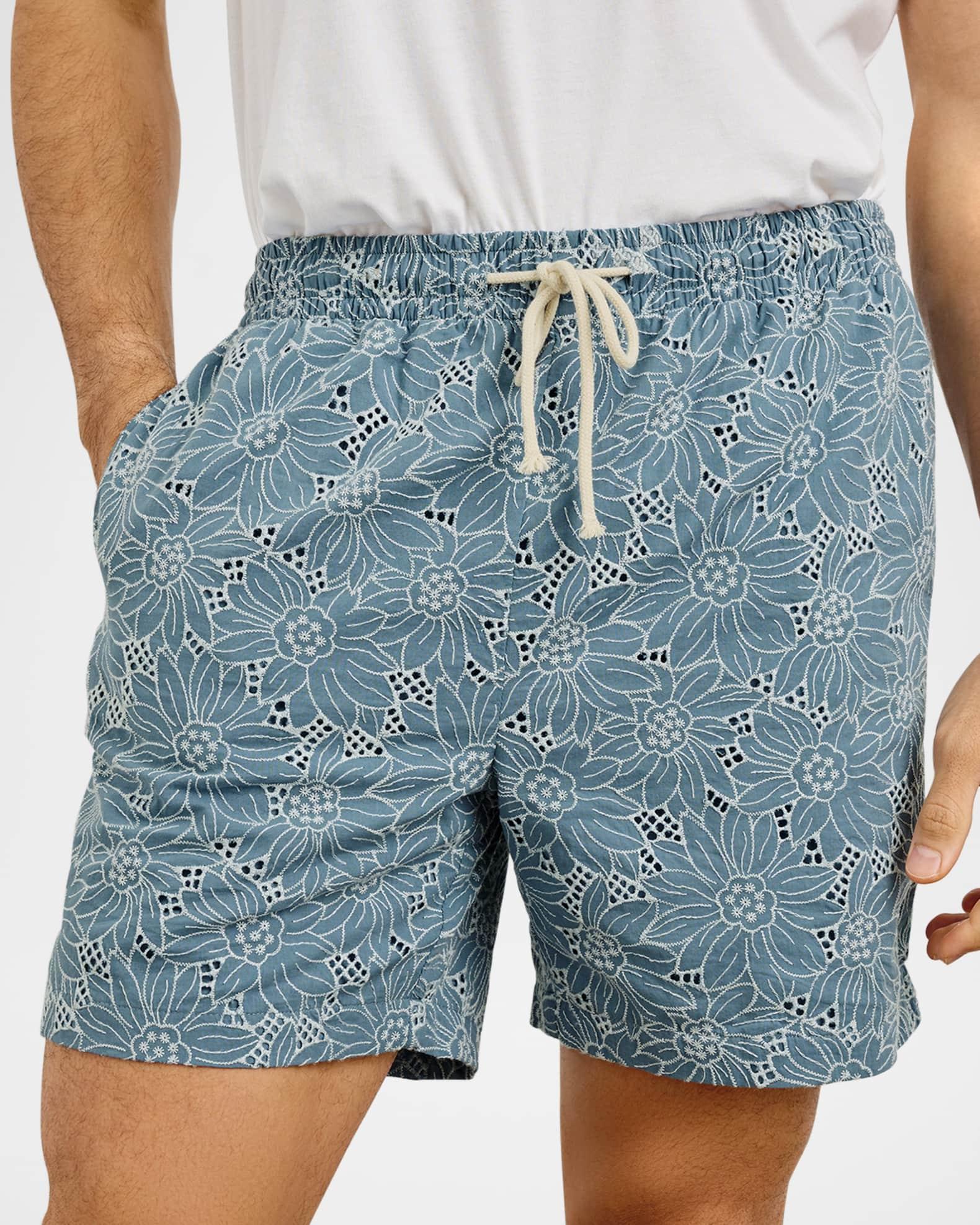 Men's Logan Floral Embroidered Pull-On Shorts Product Image