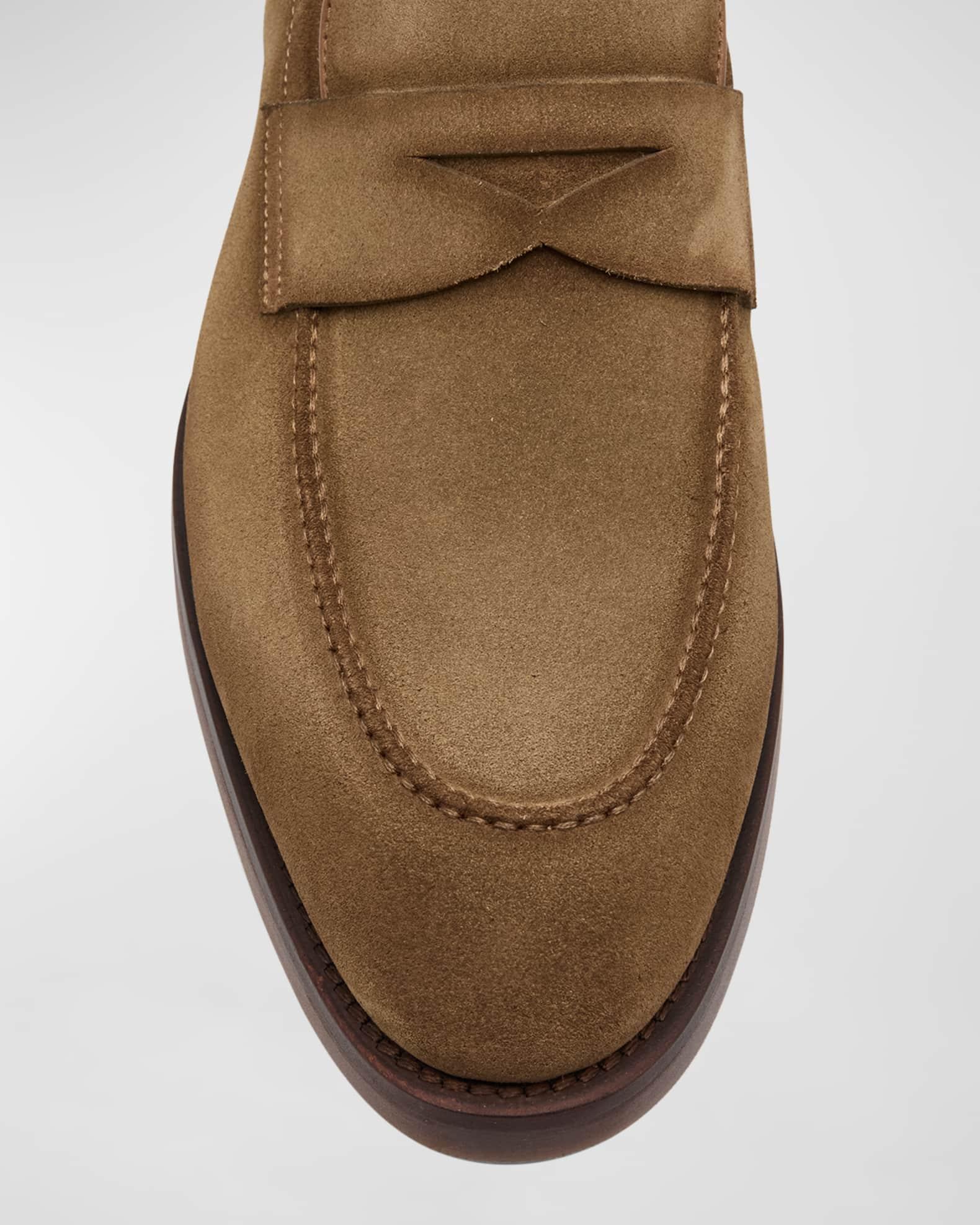 Men's Lucien Suede Penny Loafers Product Image