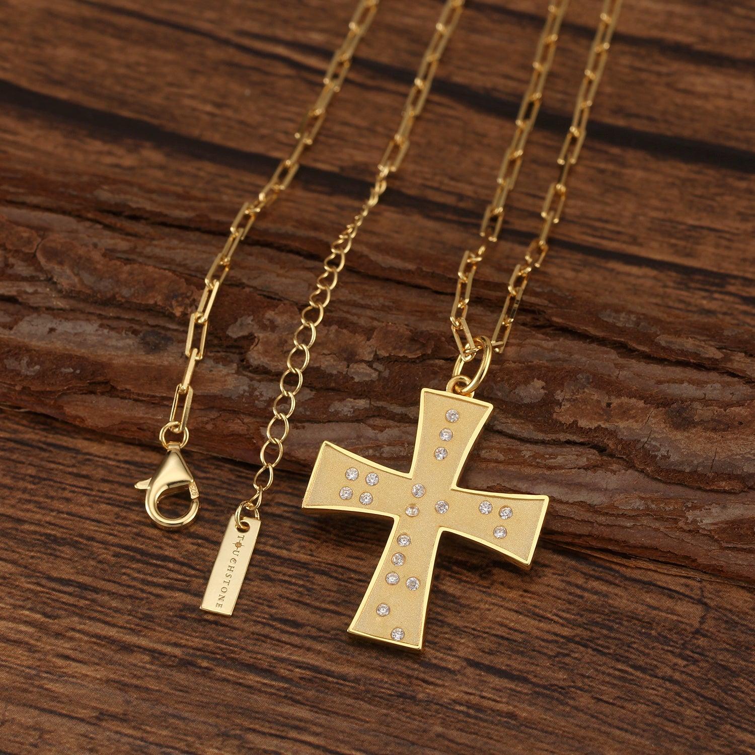 Touchstone Cross God/Love Necklace Gold Product Image